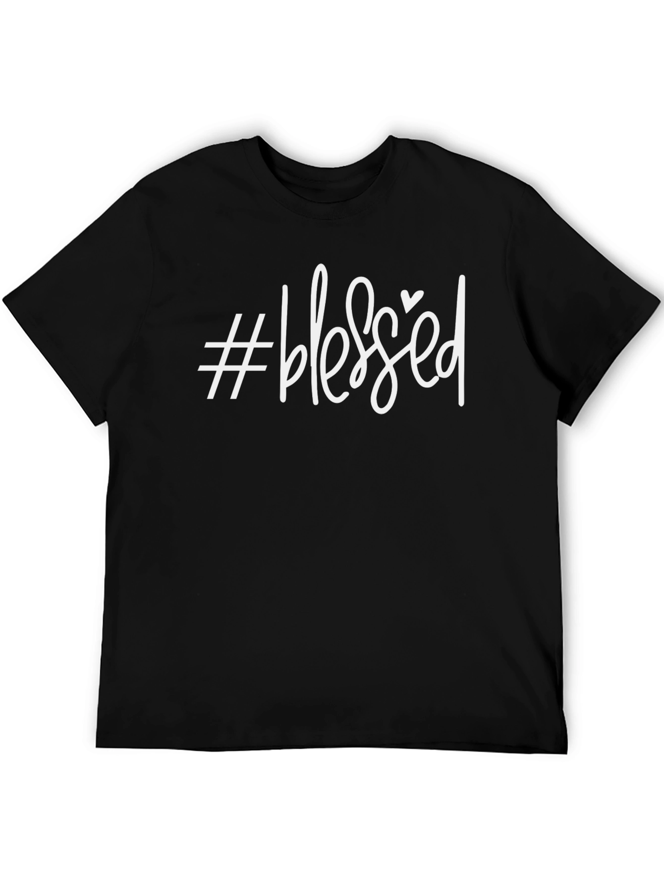 Black #Blessed Graphic Tee - Trendy Casual Shirt view 5