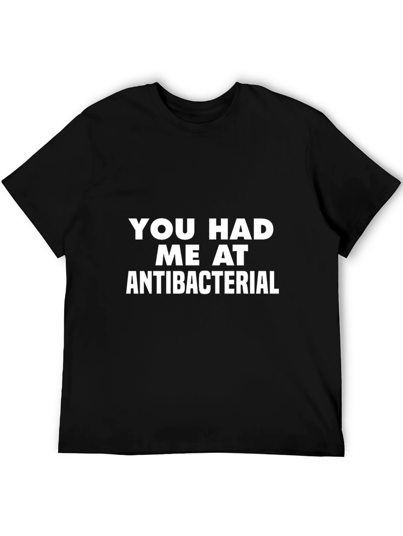 Black Antibacterial T-Shirt Funny Slogan Tee view 5