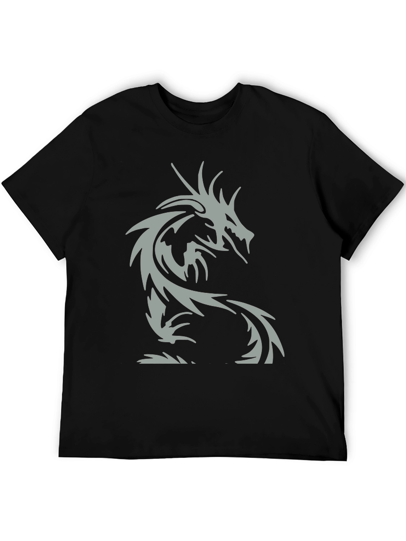 Black Dragon Graphic Men's Black T-Shirt view 5