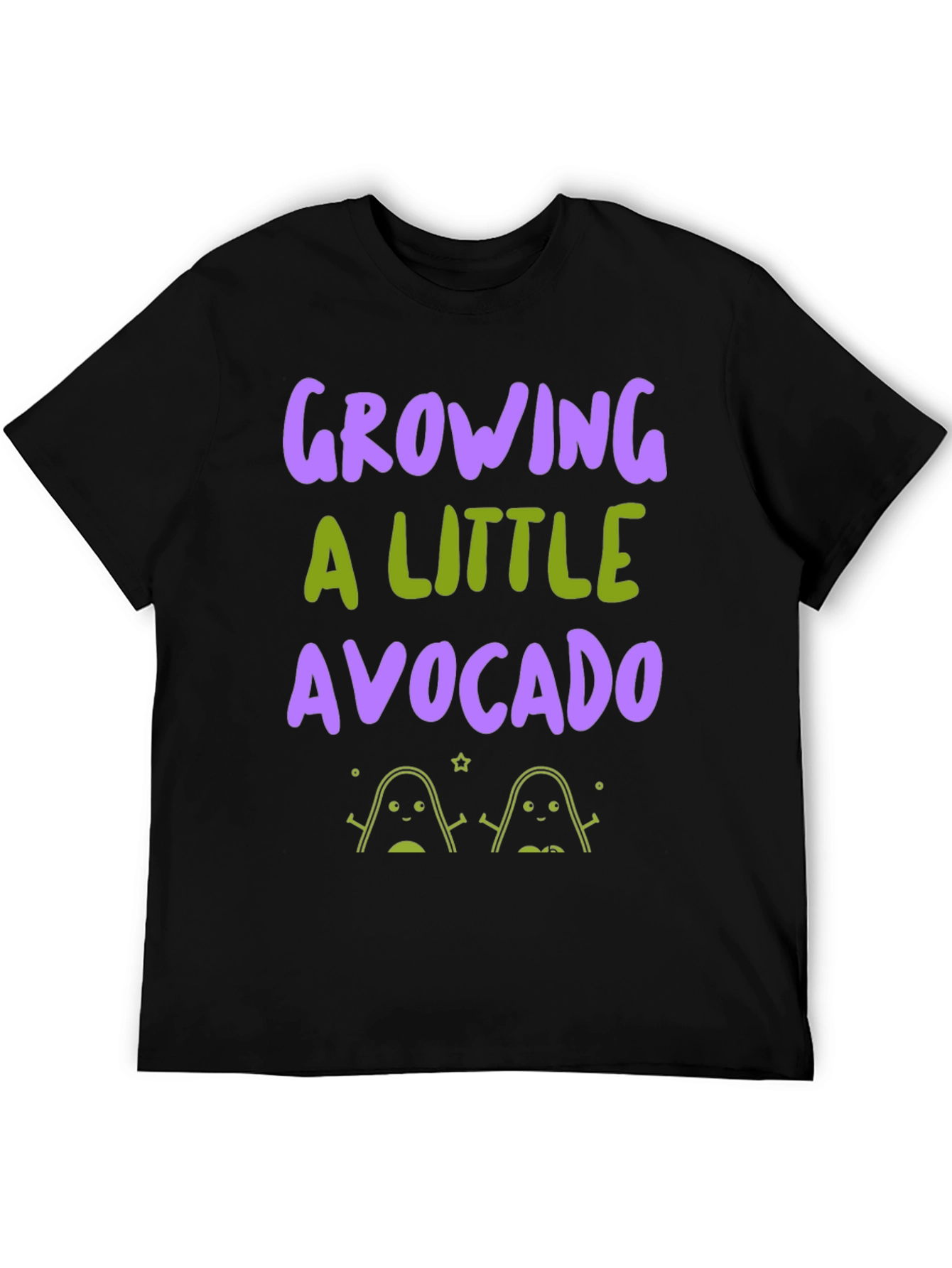 Black Growing a Little Avocado Graphic Tee view 5