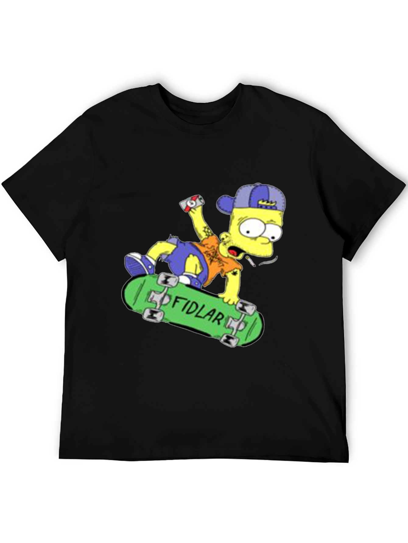 Black Bart Simpson Skateboard Graphic T-Shirt view 5