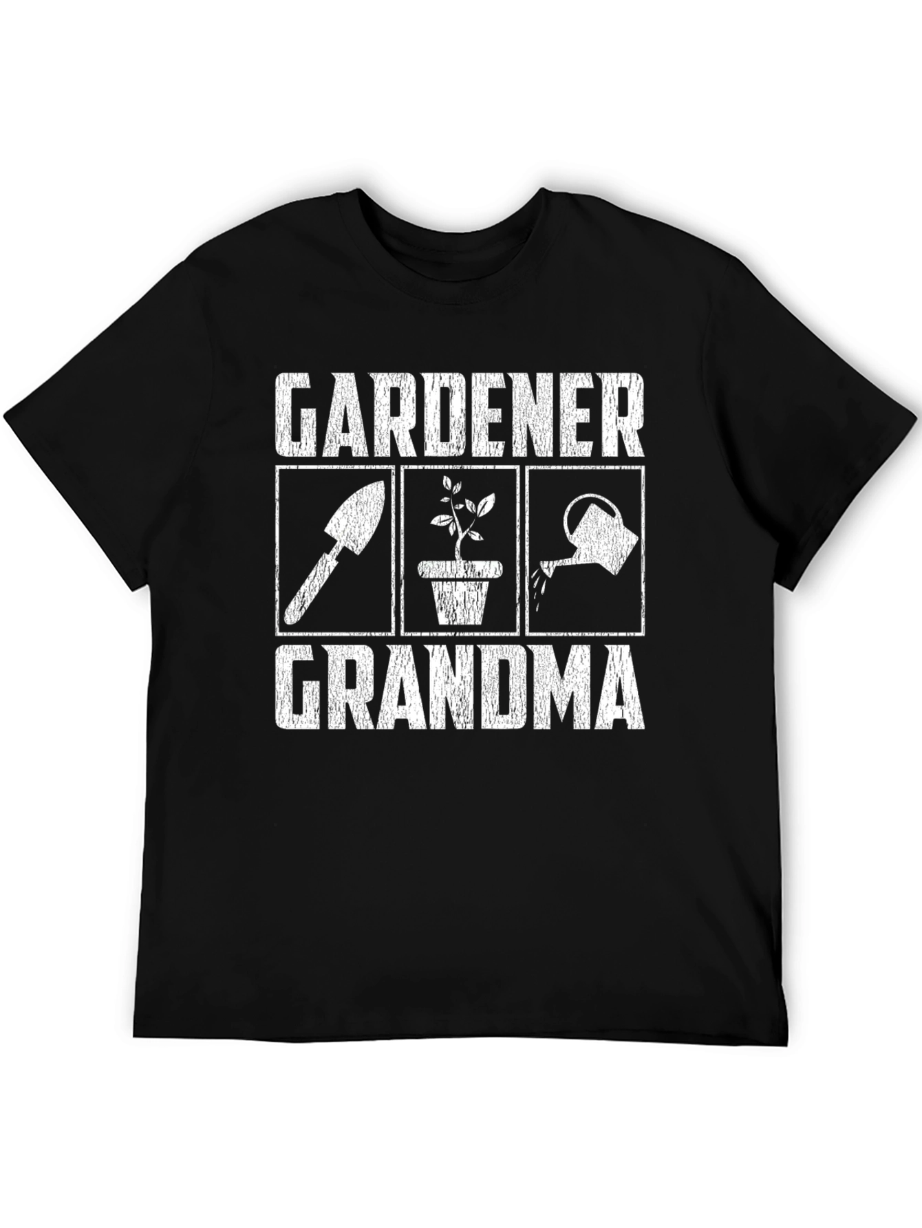 Black Gardener Grandma Graphic Tee - Black view 5