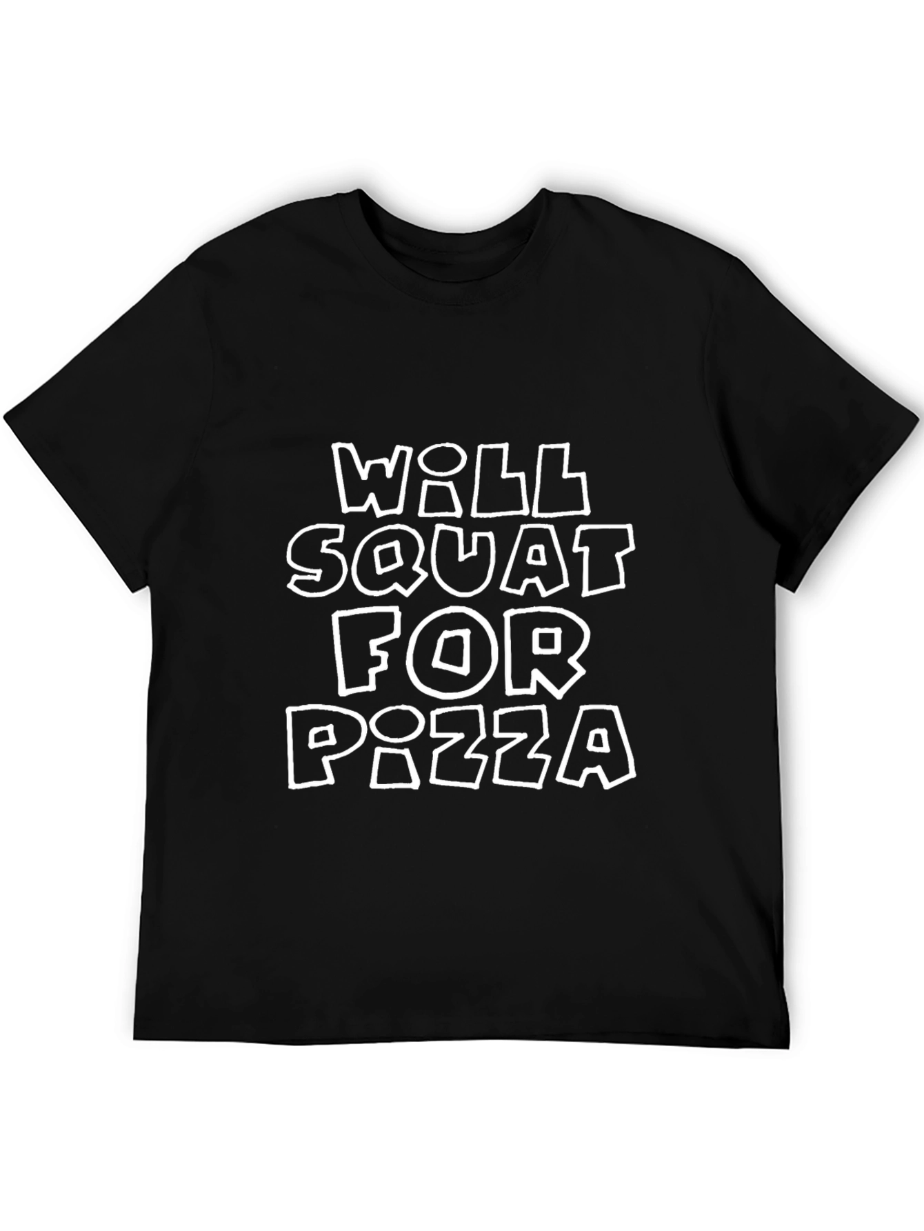 Black Will Squat For Pizza - Funny Workout T-Shirt view 5