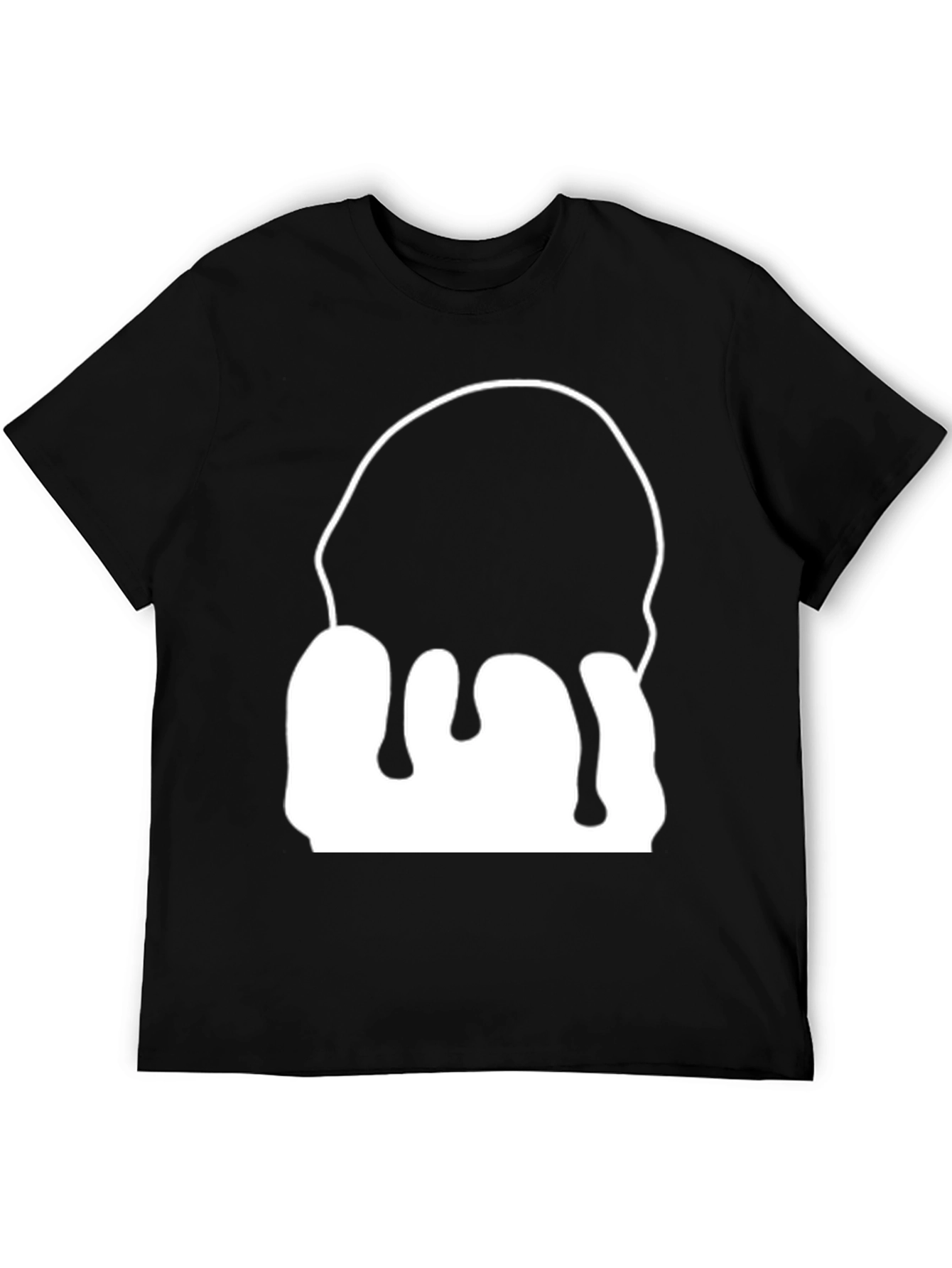 Black Abstract Drip Graphic T-Shirt - Modern Art Tee view 5