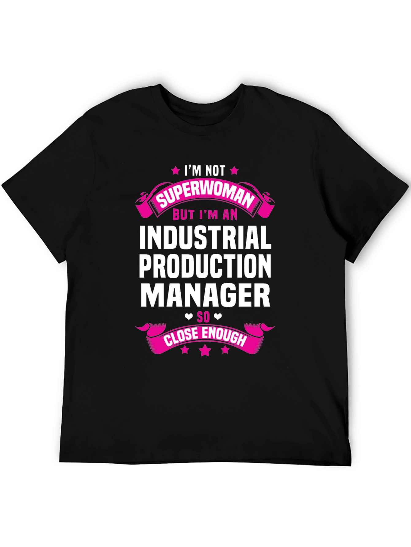 Black Industrial Production Manager T-Shirt view 5