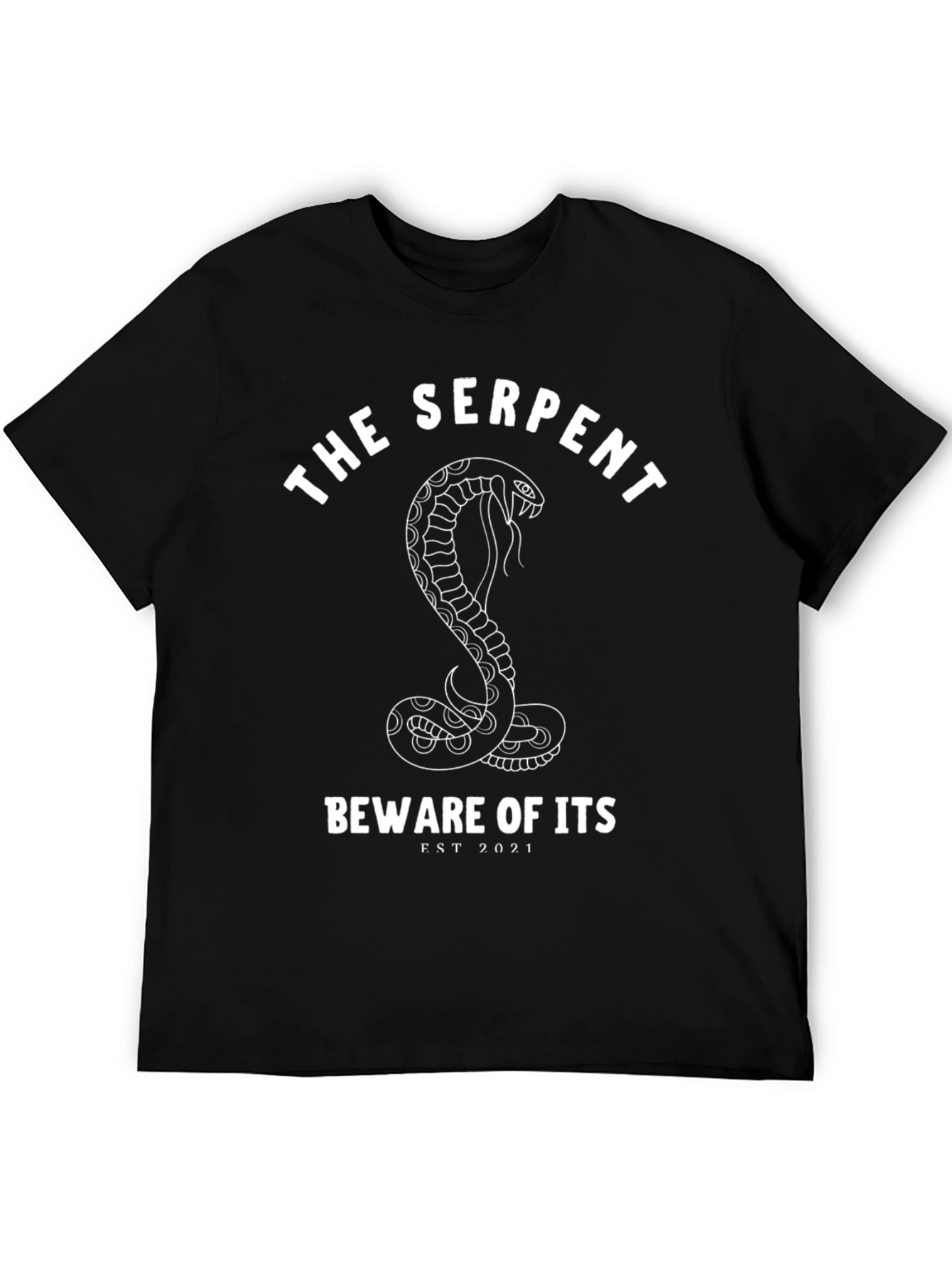 Black The Serpent T-Shirt - Cobra Design - Beware view 5