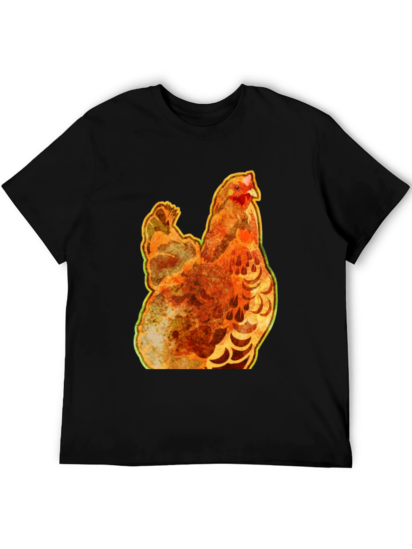 Black Chicken Graphic Tee - Quirky Animal Shirt view 5