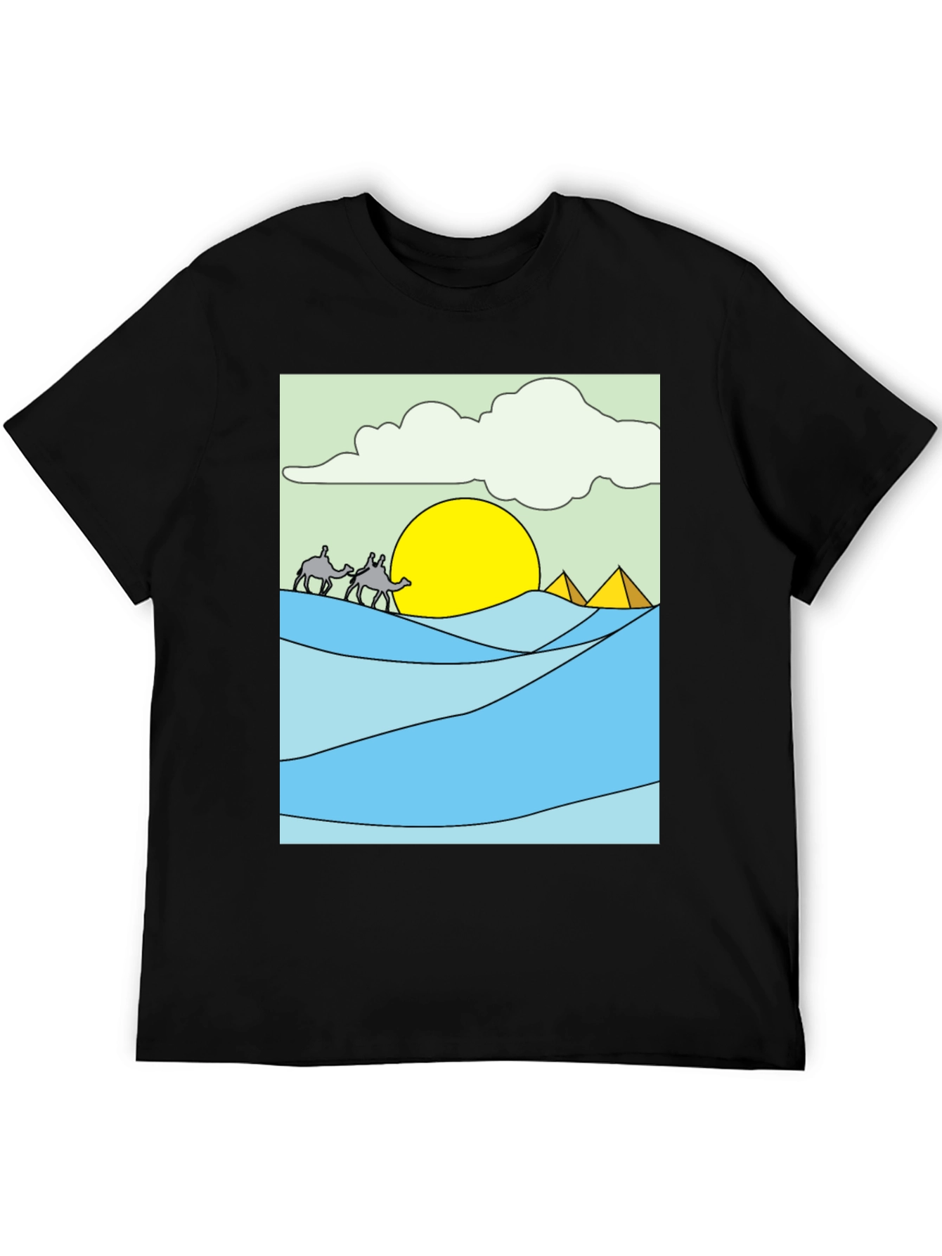 Black Egyptian Desert Graphic Tee view 5