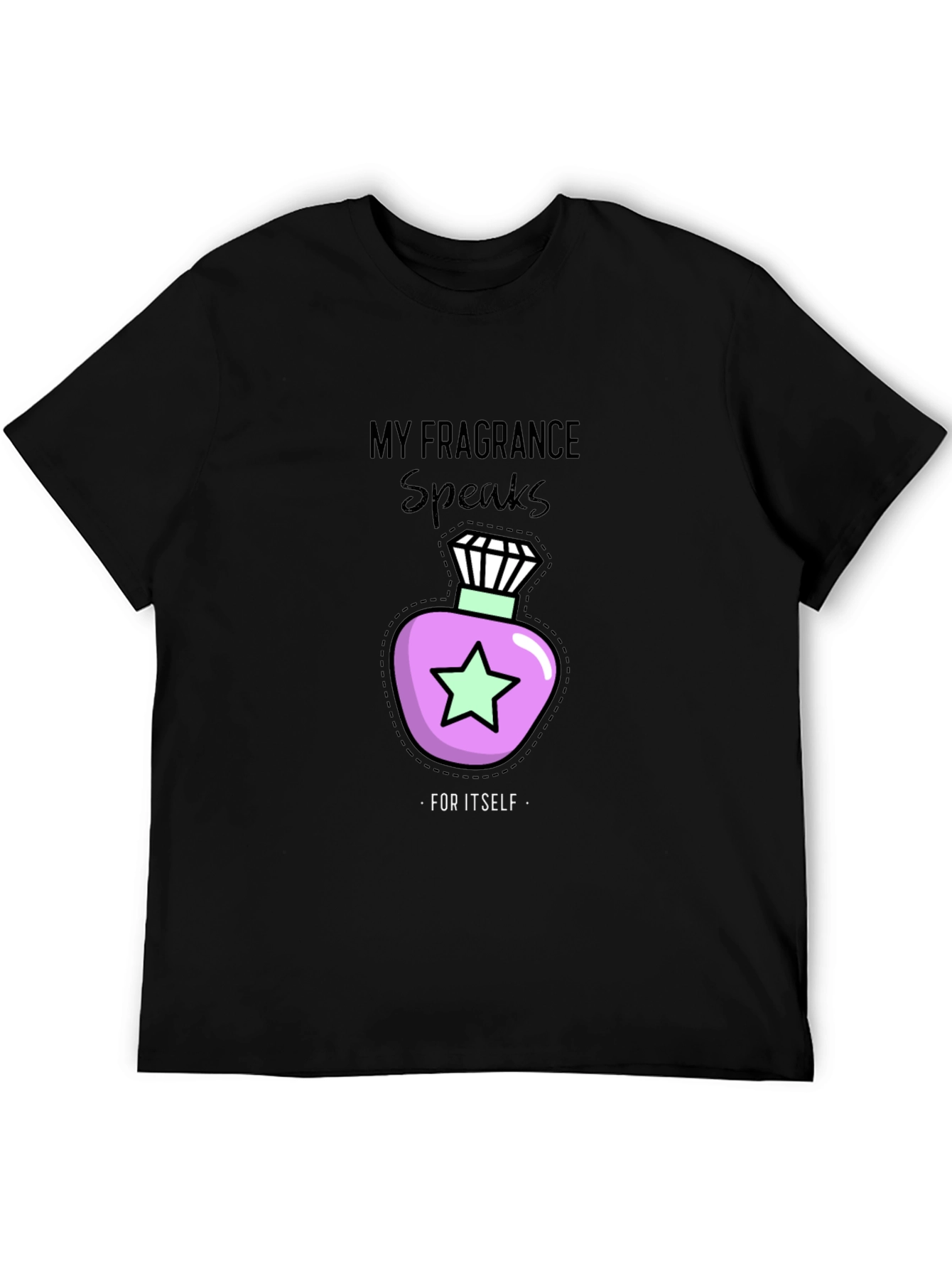 Black My Fragrance Speaks T-Shirt - Stylish and Unique view 5