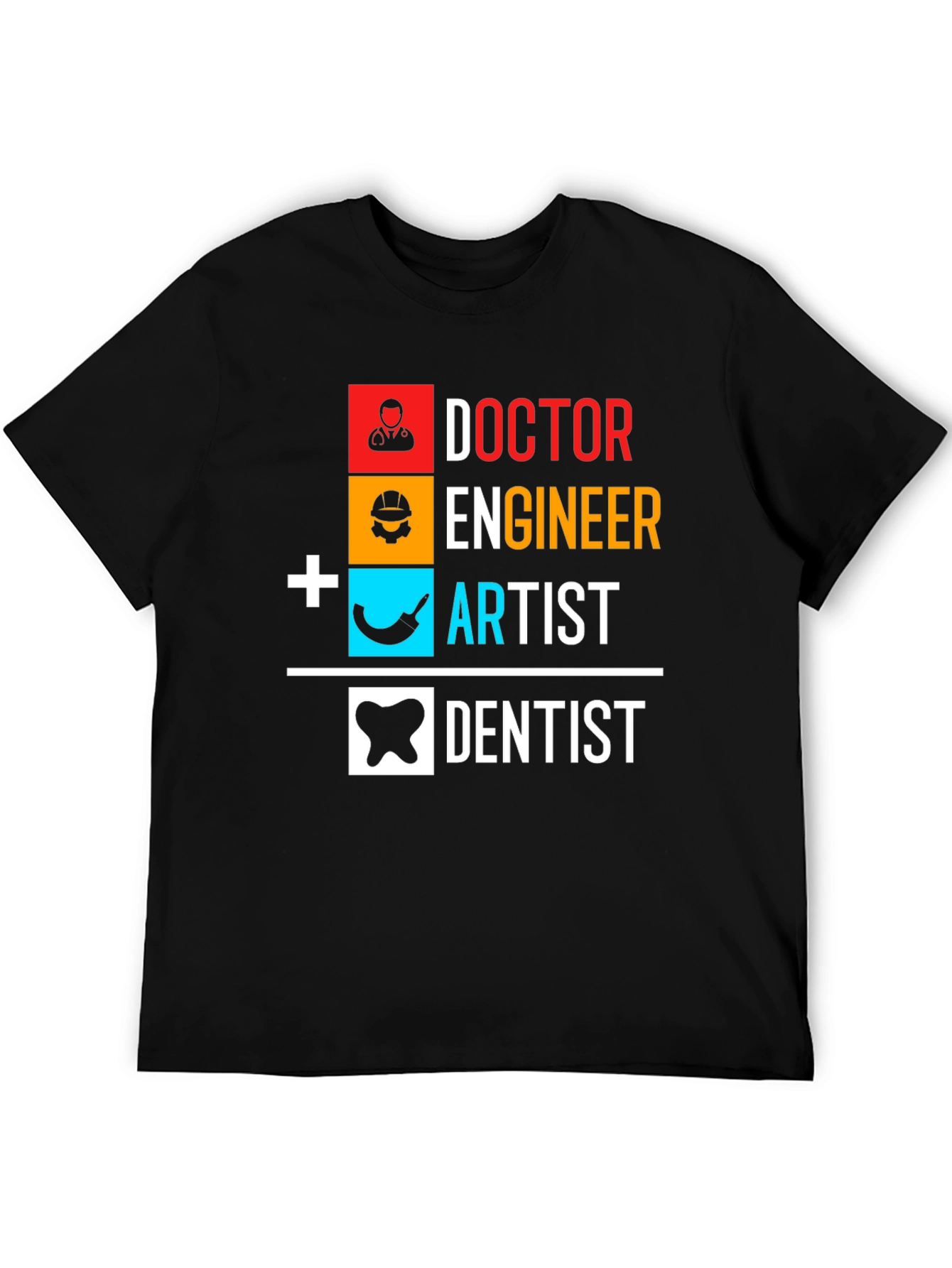 Black Doctor Engineer Artist Dentist Graphic Tee view 5