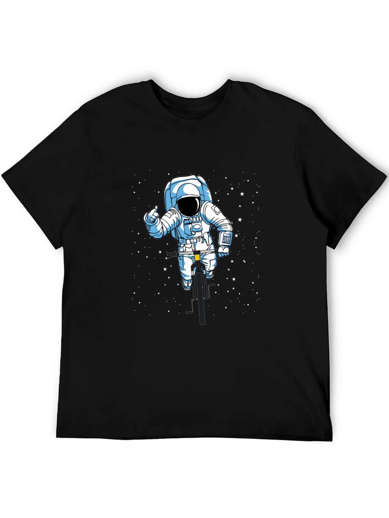 Black Astronaut Biker T-Shirt - Space Ride Tee view 5