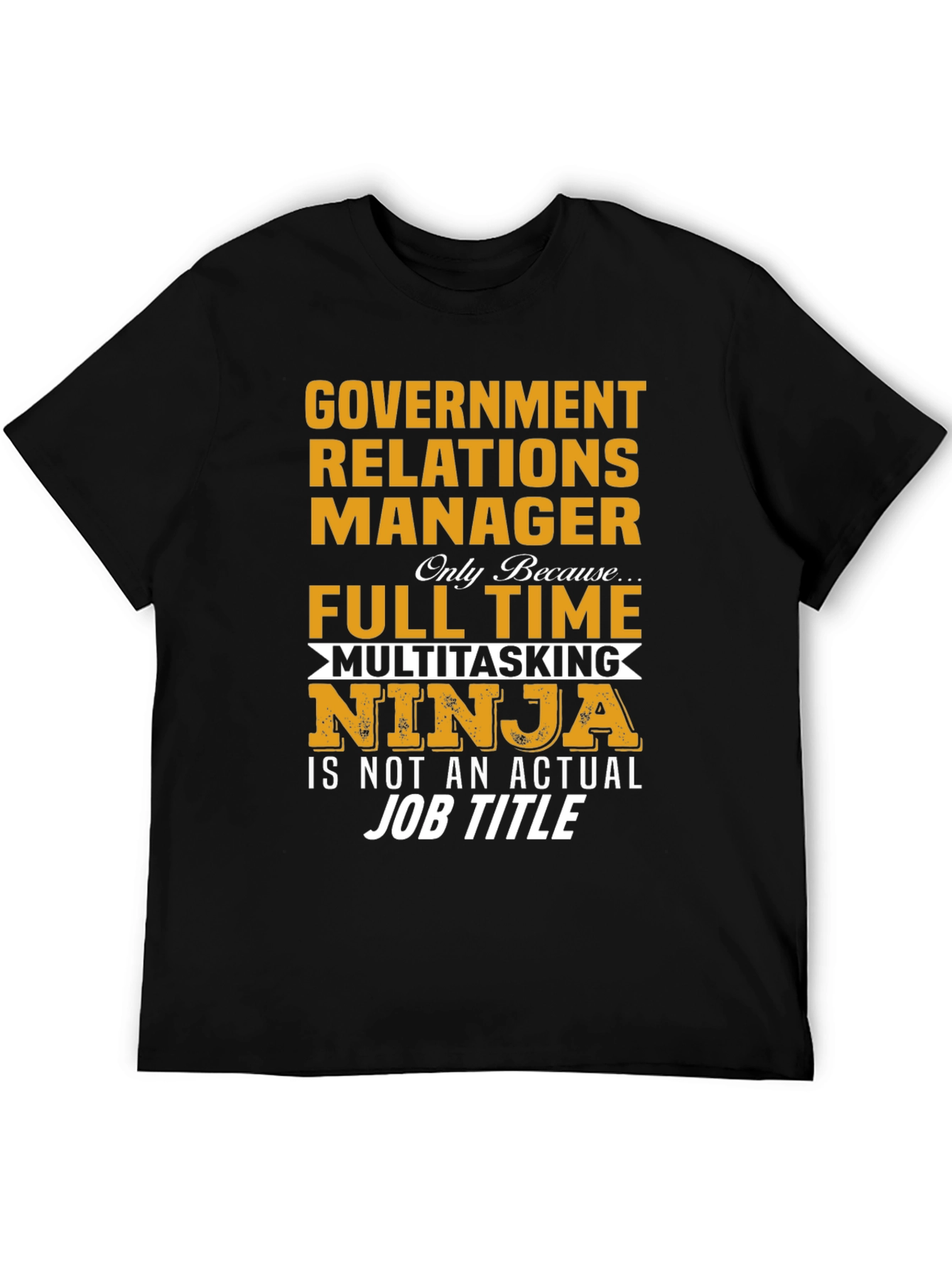 Black Government Relations Manager T-Shirt view 5