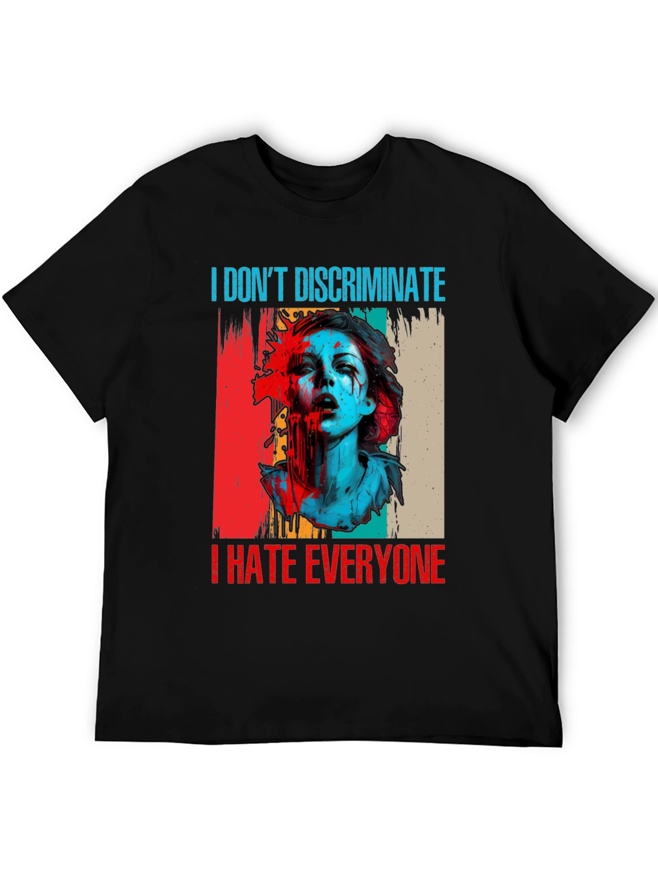 Black I Hate Everyone Graphic Tee view 5
