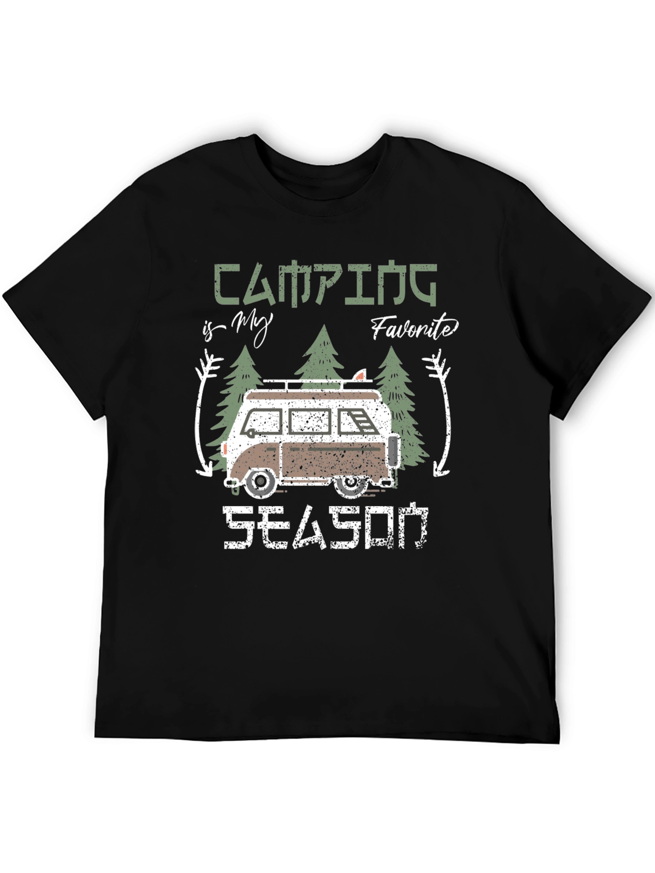 Black Camping is My Favorite Season Graphic T-Shirt view 5