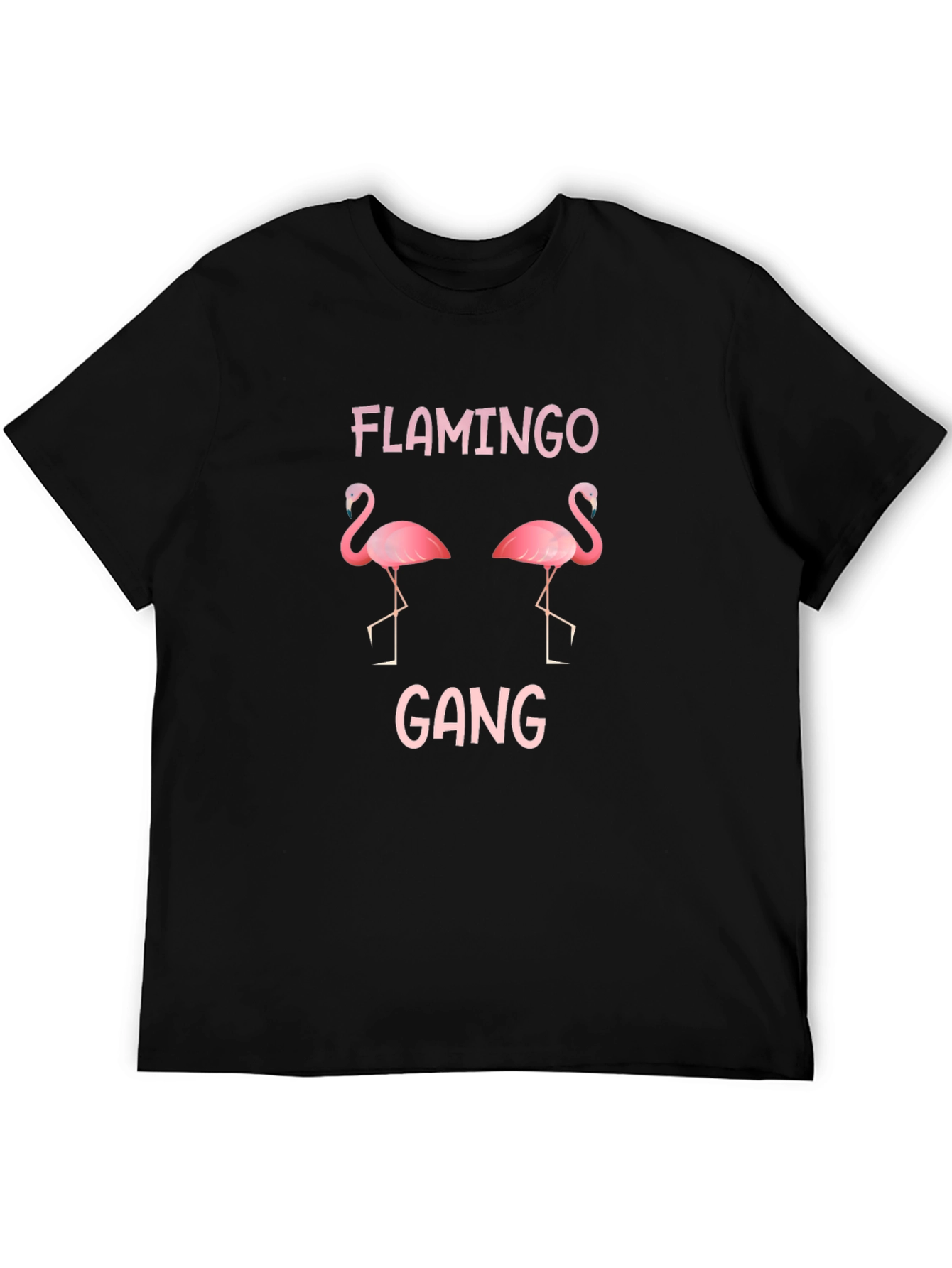 Black Flamingo Gang T-Shirt - Stylish Pink Bird Graphic Tee view 5