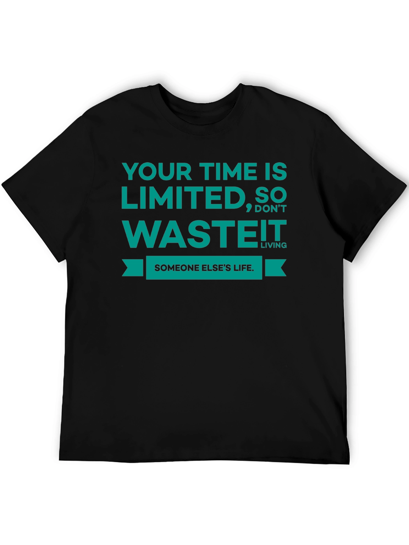 Black Time is Limited Graphic Tee - Motivational Unisex T-Shirt view 5