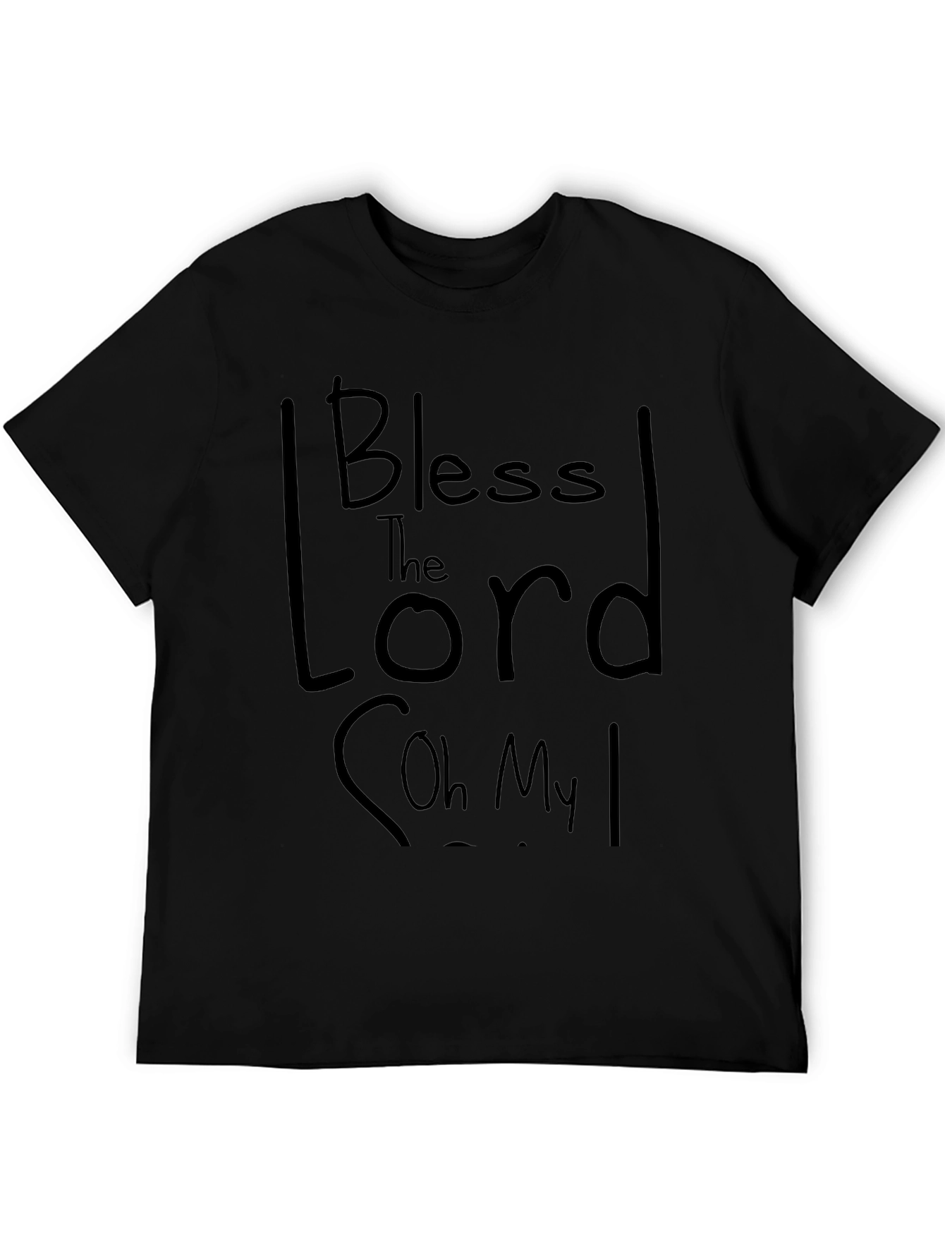 Black Bless the Lord T-Shirt - Religious Graphic Tee view 5