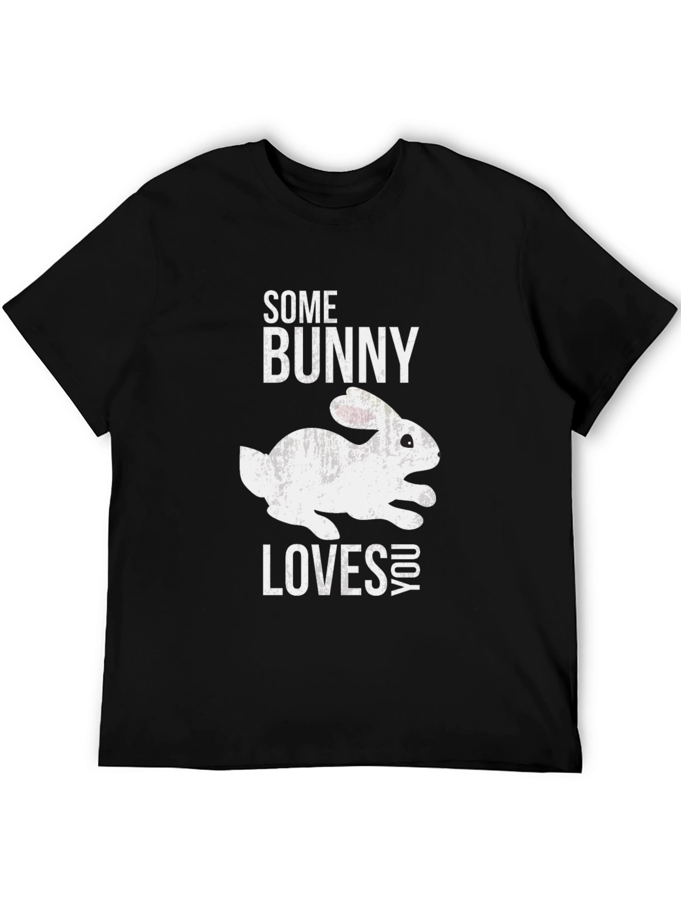 Black Some Bunny Loves You T-Shirt view 5