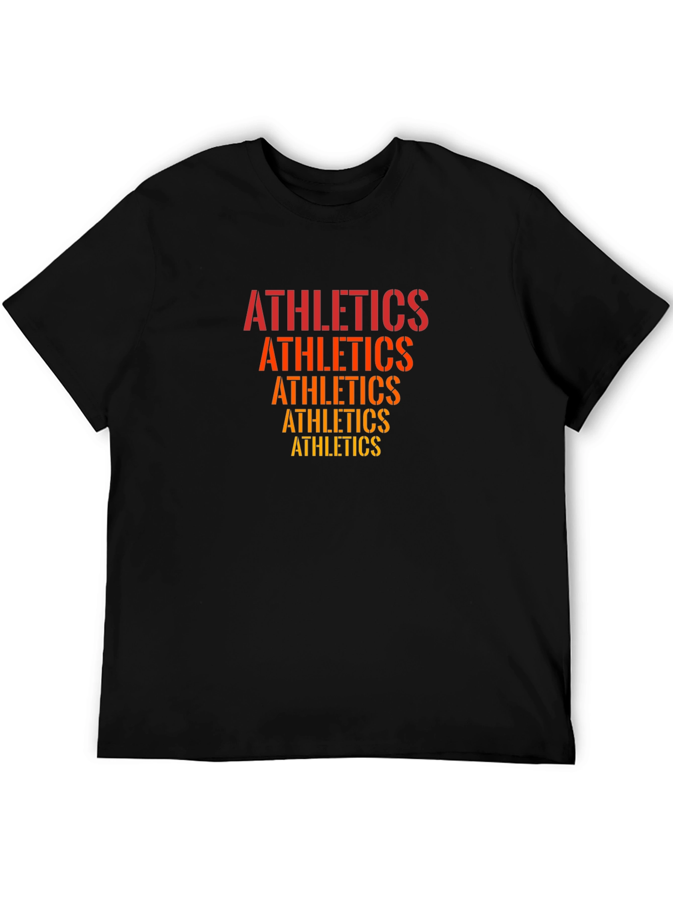 Black Athletics Stacked Graphic Tee - Black view 5