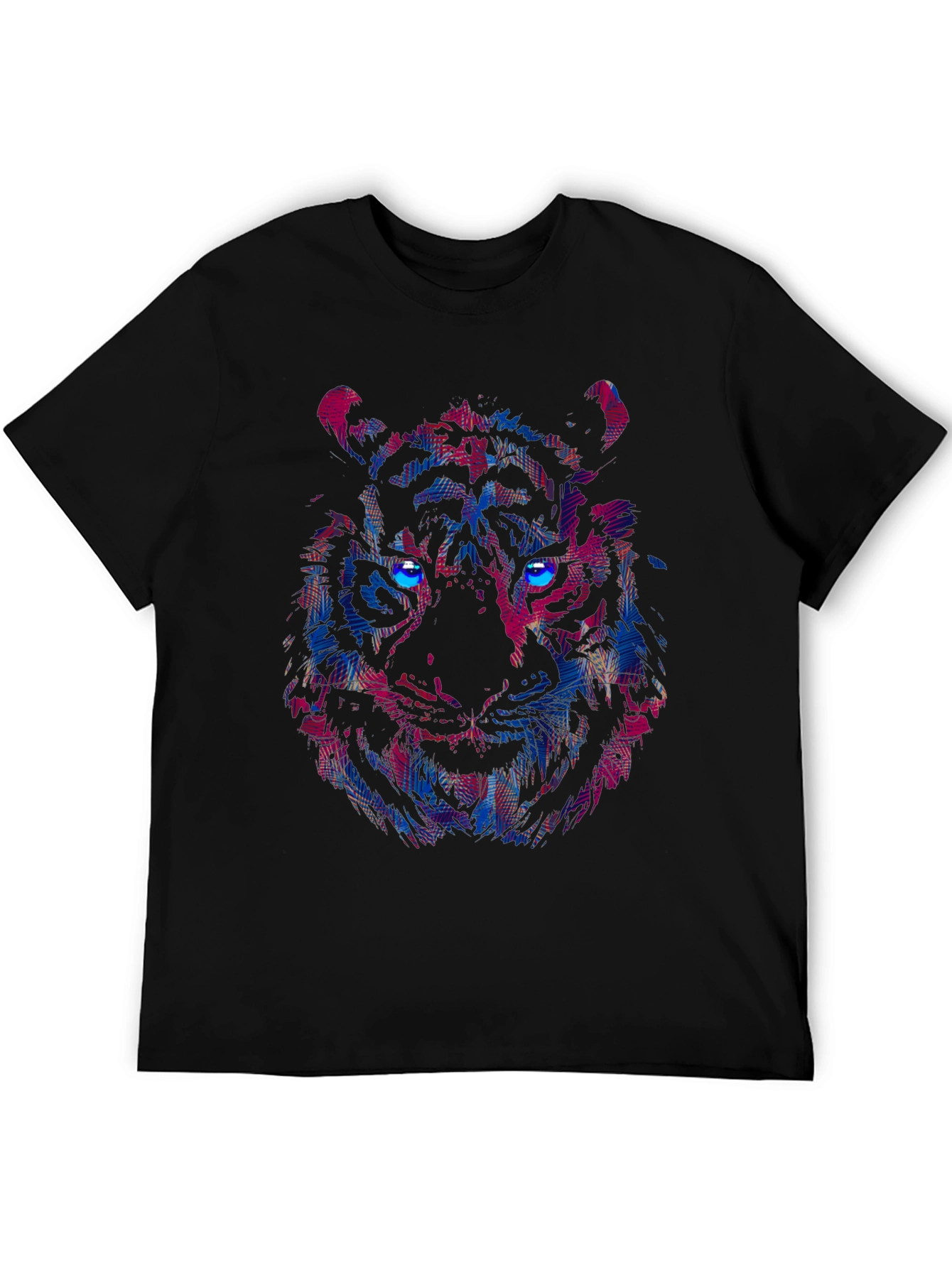Black Vibrant Tiger Graphic Tee - Bold Style view 5