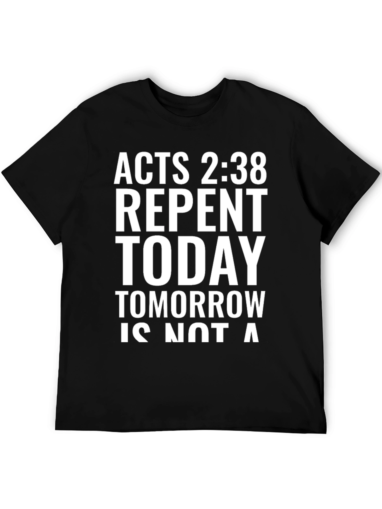 Black Repent Today T-Shirt - Christian Graphic Tee view 5