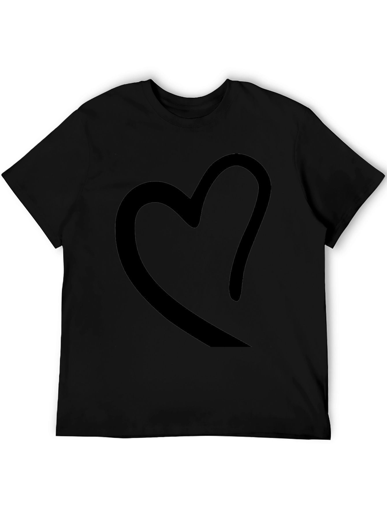Black Heart Graphic Black T-Shirt view 5
