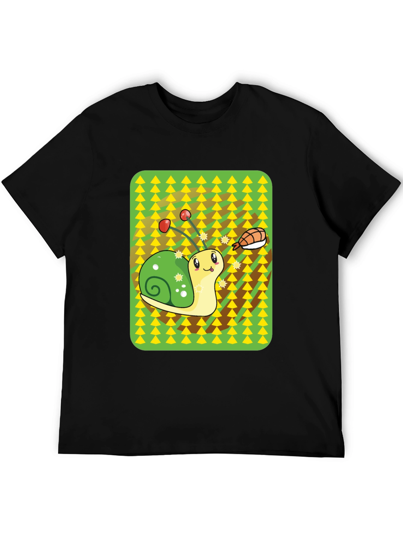 Black Snail Sushi Graphic Tee - Novelty T-Shirt view 5