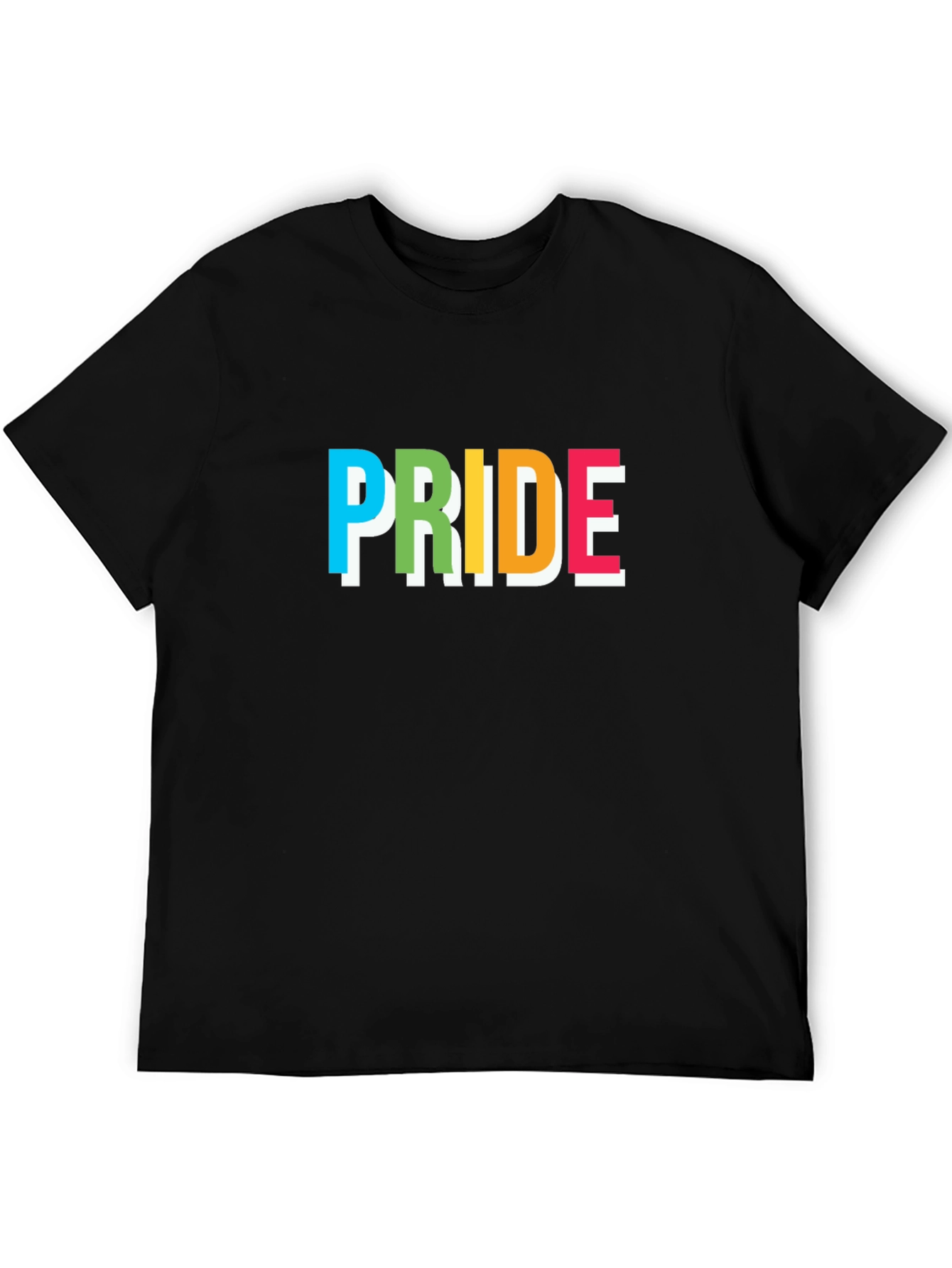 Black Pride Graphic Tee - Rainbow Lettering view 5