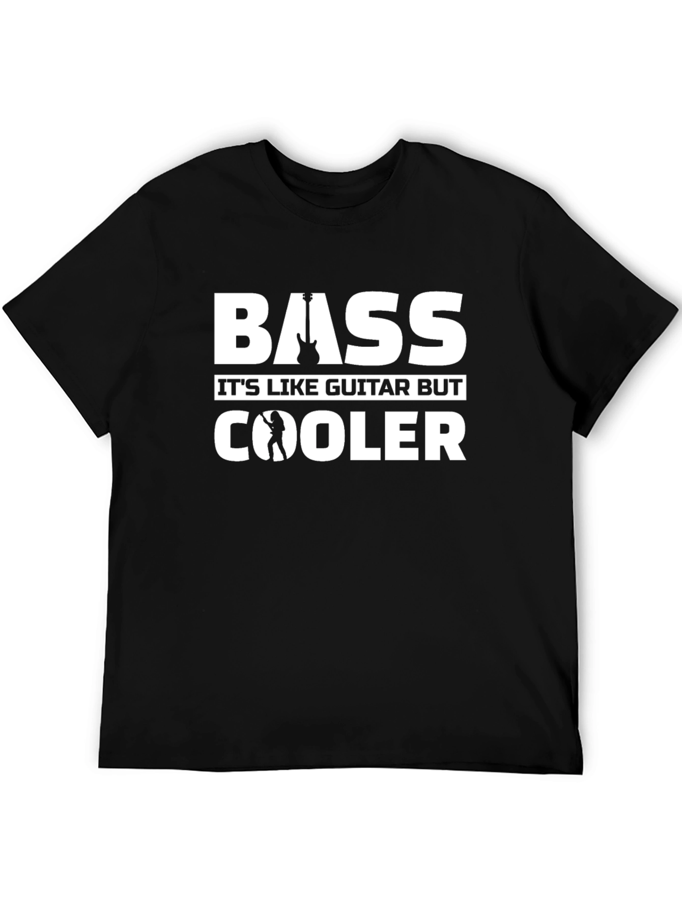 Black Bass Guitar T-Shirt - It's Like Guitar But Cooler! view 5