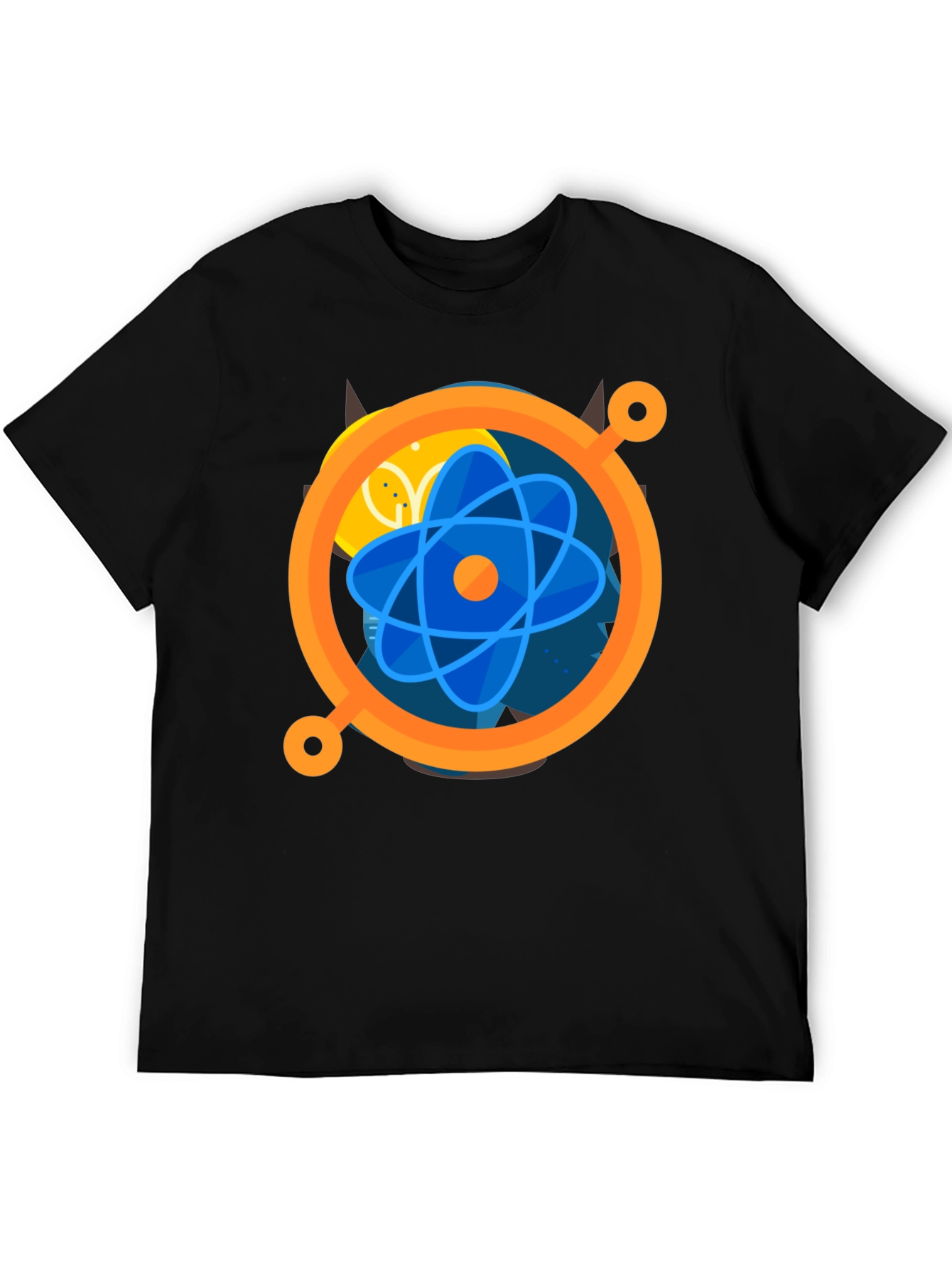 Black Geometric Design T-Shirt - Modern Graphic Tee view 5