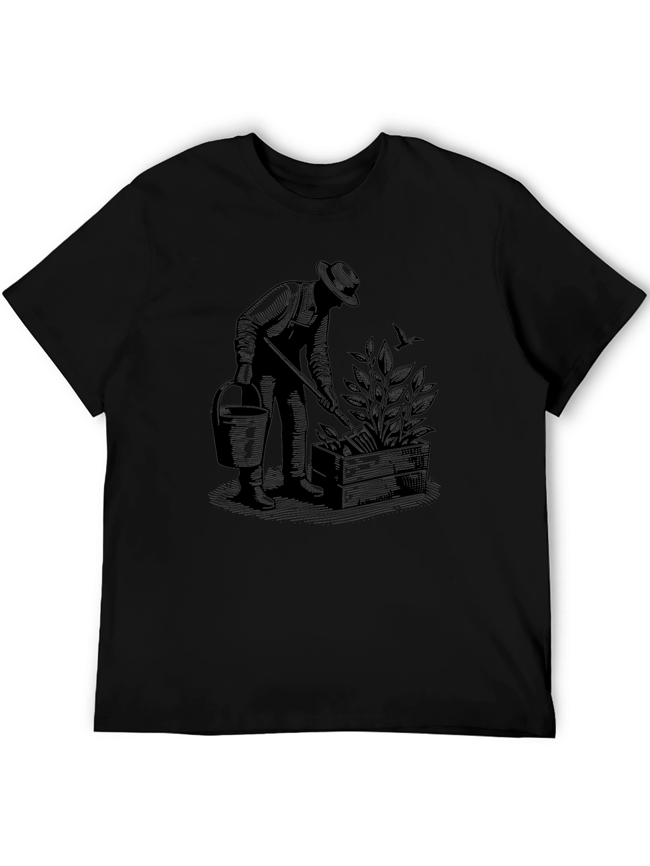 Black Gardener Graphic Tee - Black Casual Shirt view 5