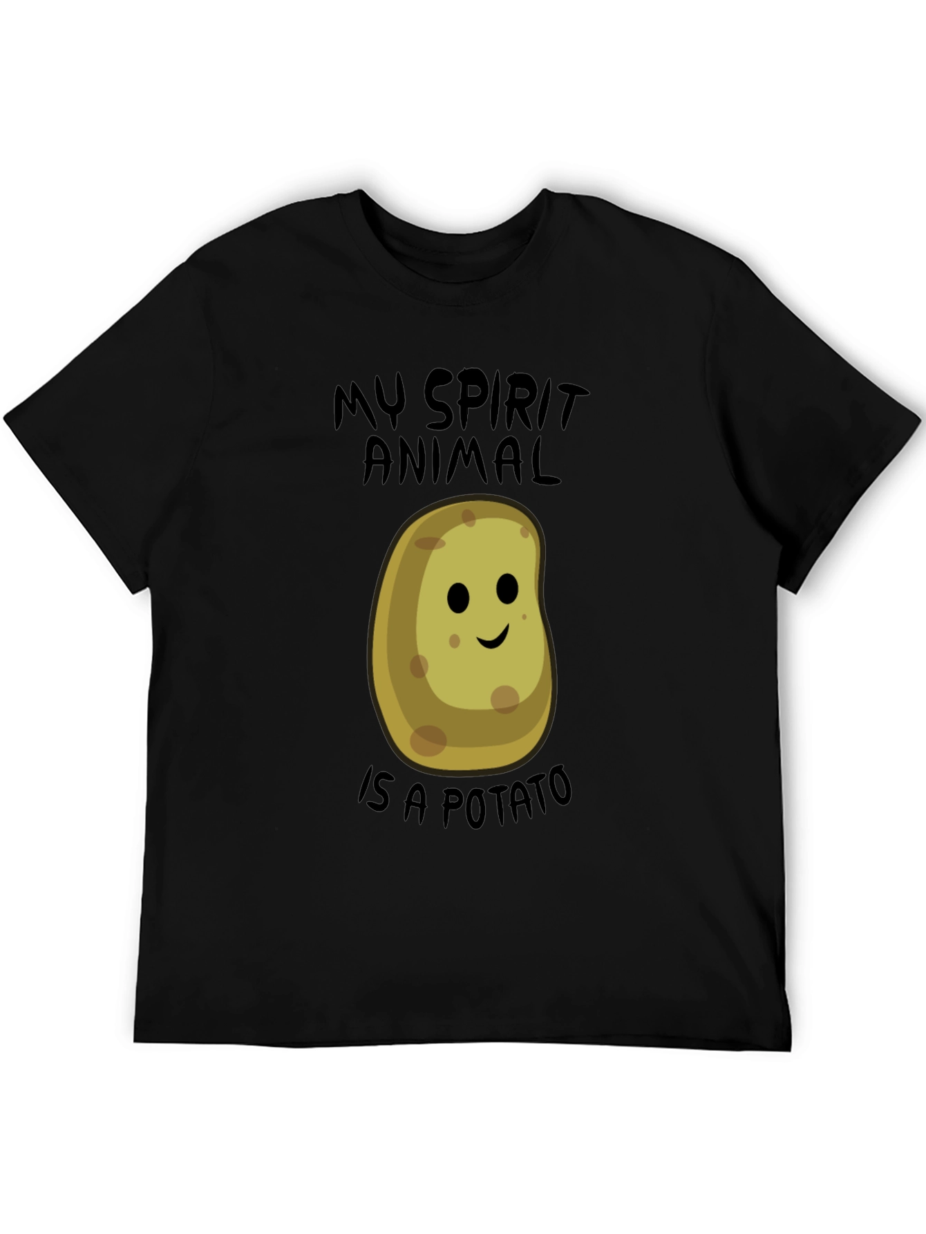 Black My Spirit Animal is a Potato Funny T-Shirt view 5