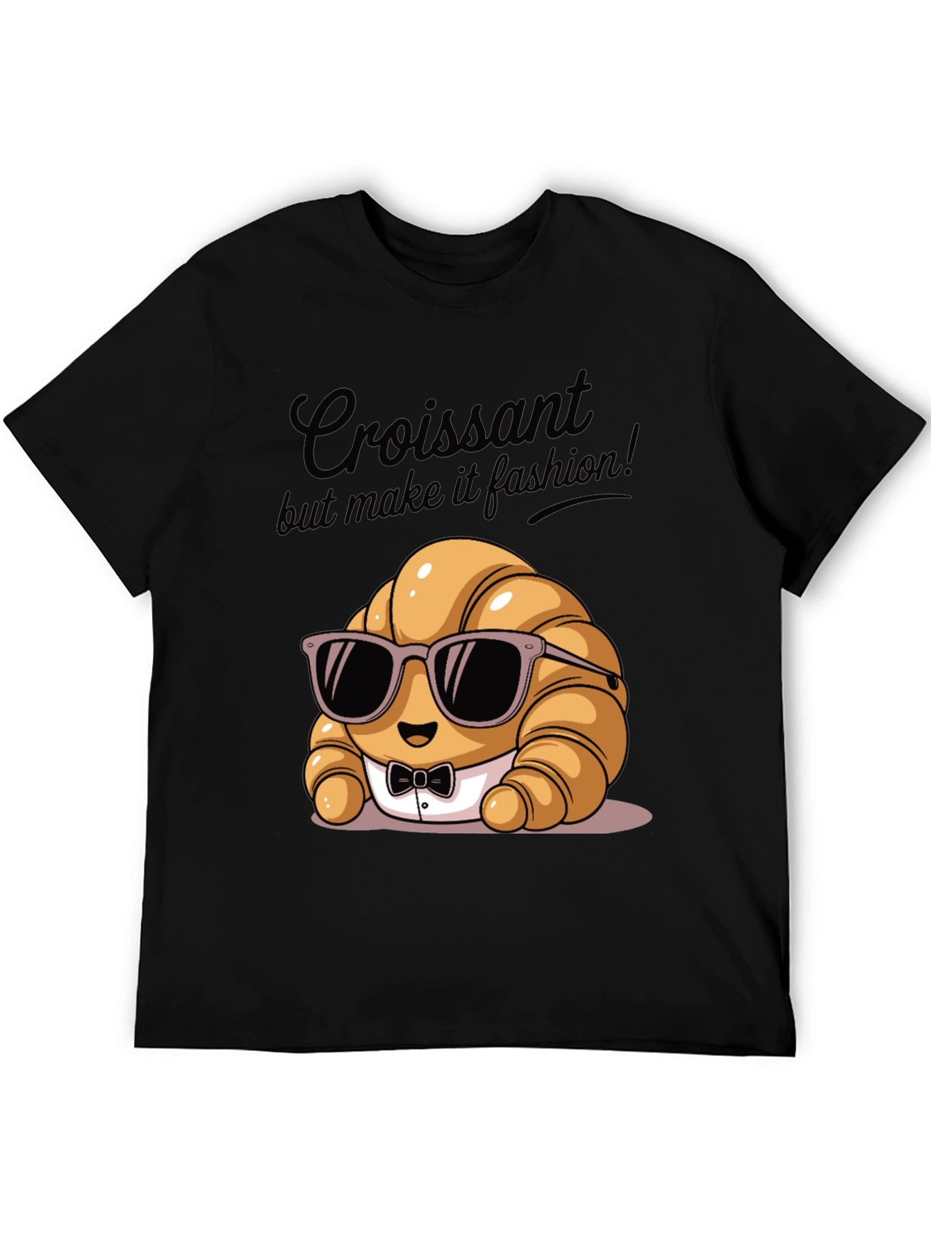 Black Croissant Fashion T-Shirt view 5