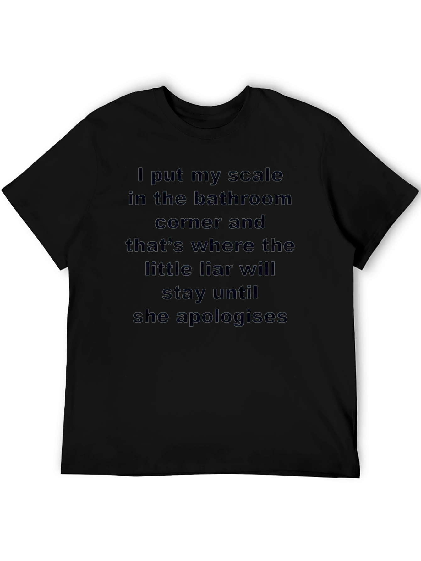 Black Funny Scale T-Shirt - "Little Liar" view 5