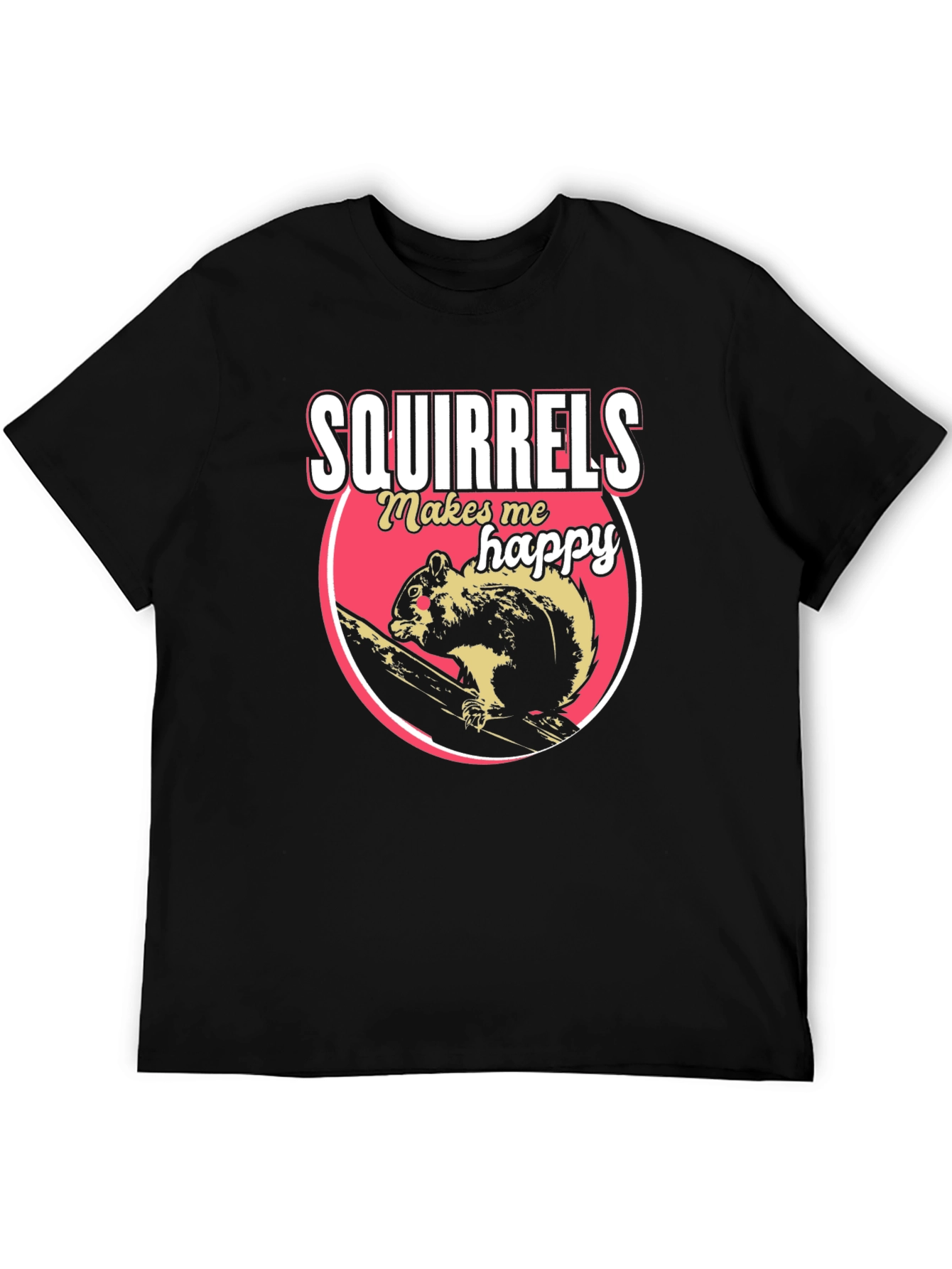 Black Squirrels Make Me Happy Graphic Tee view 5