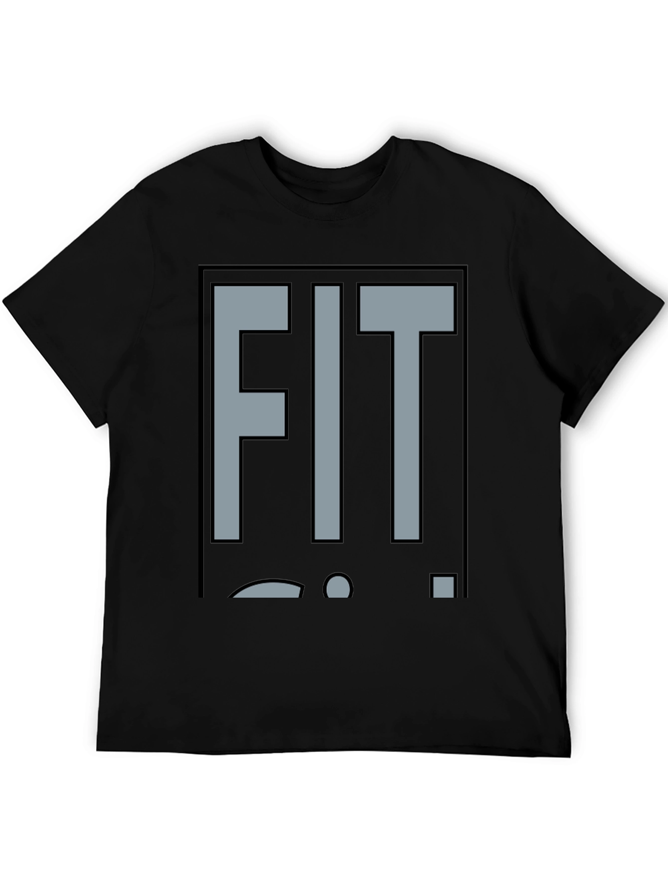 Black FIT Graphic Tee - Black Cotton Blend view 5