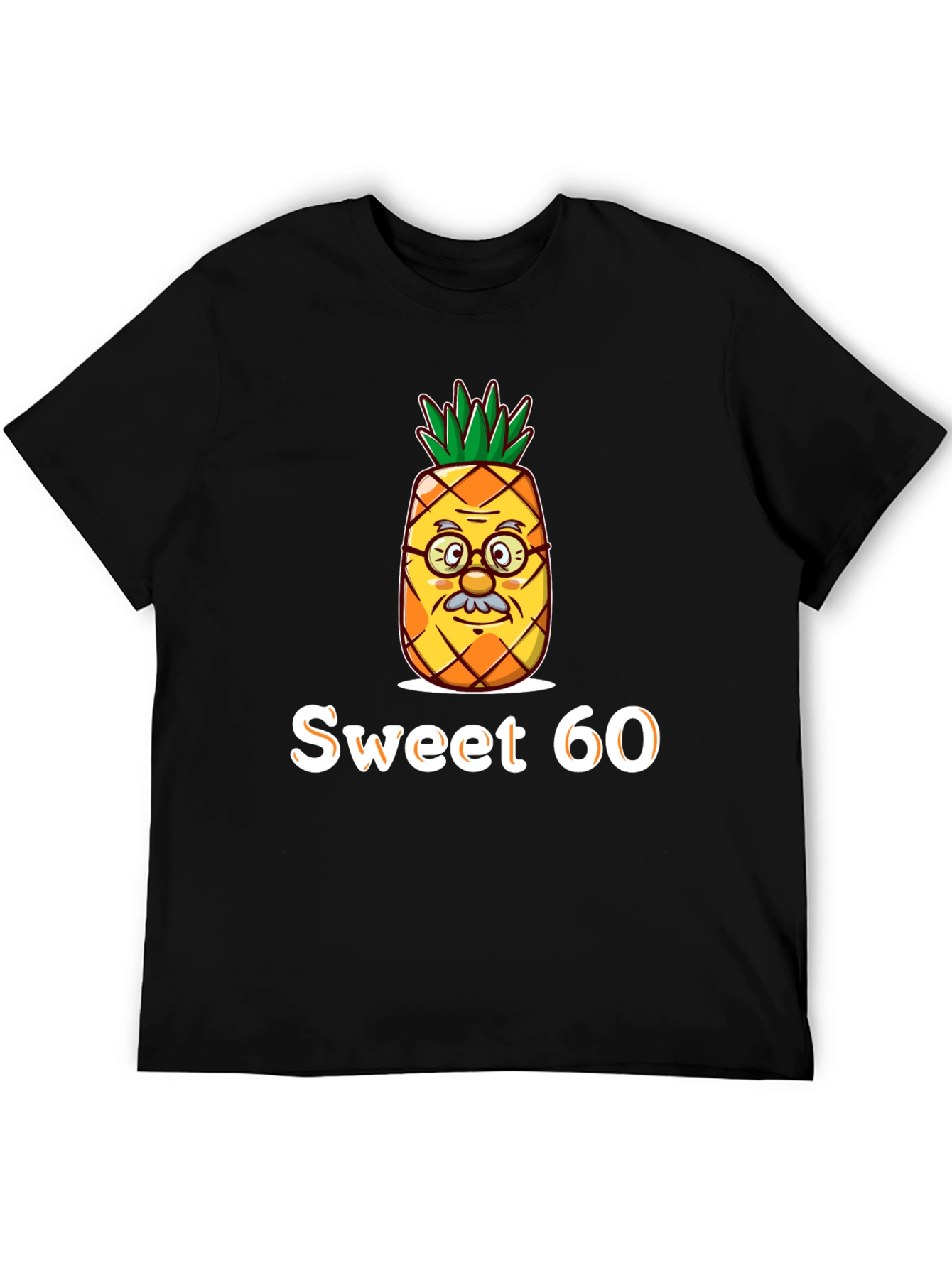 Black Sweet 60 Pineapple Graphic Tee - Unisex view 5
