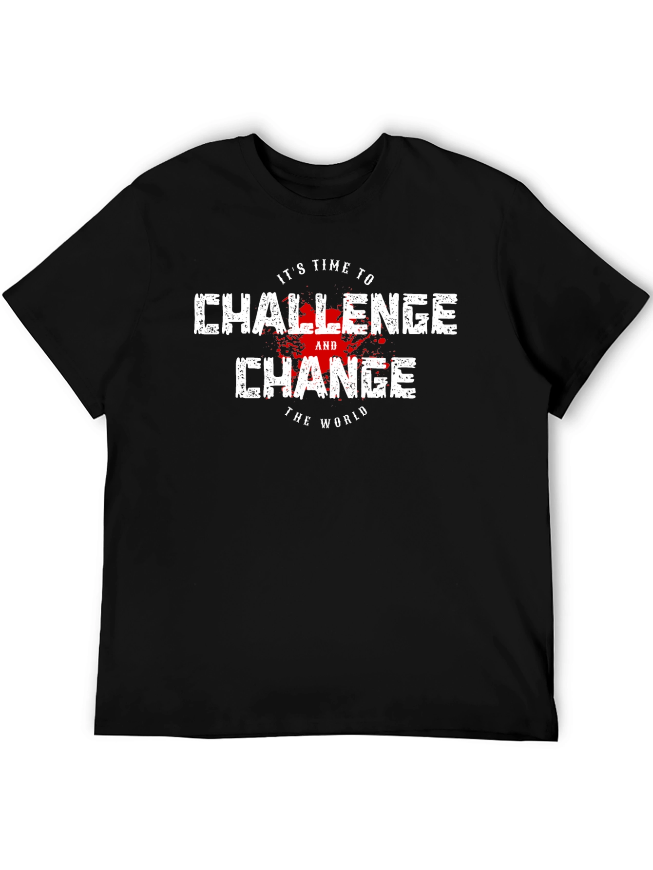 Black Challenge and Change Graphic Tee - Black view 5