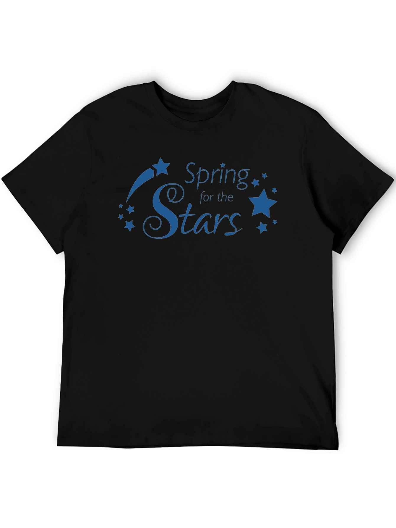Black Spring for the Stars Men's Black T-Shirt view 5