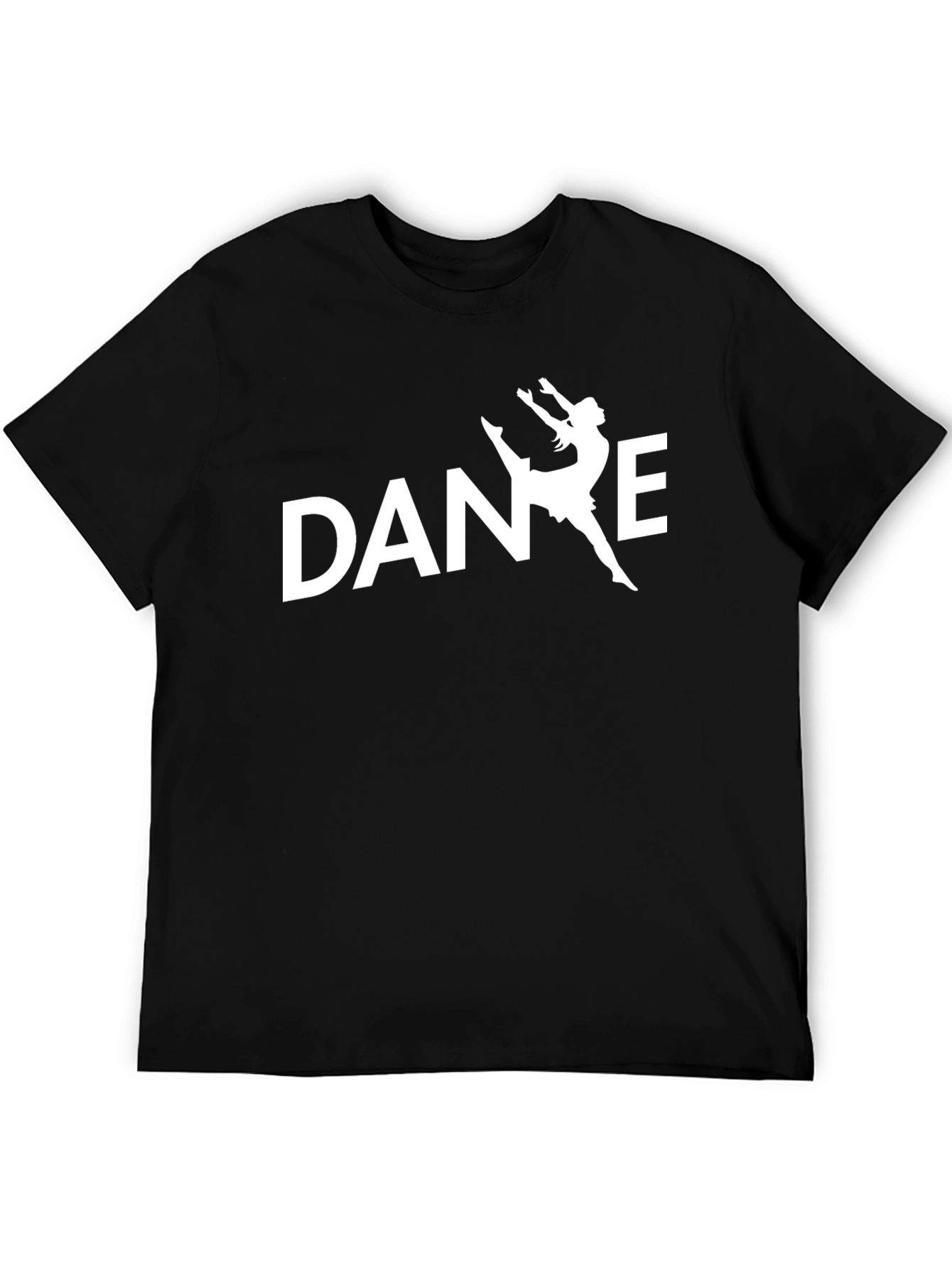 Black Dance Graphic Tee - Black Cotton T-Shirt view 5