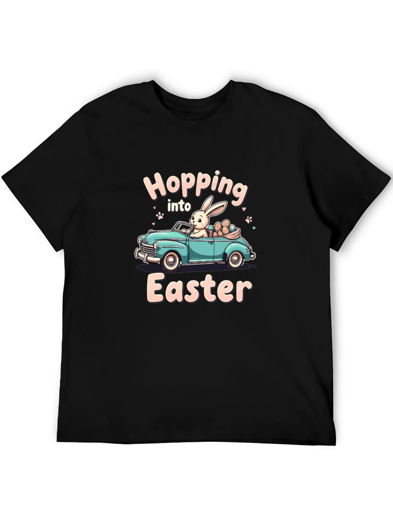 Black Easter Bunny Car T-Shirt view 5