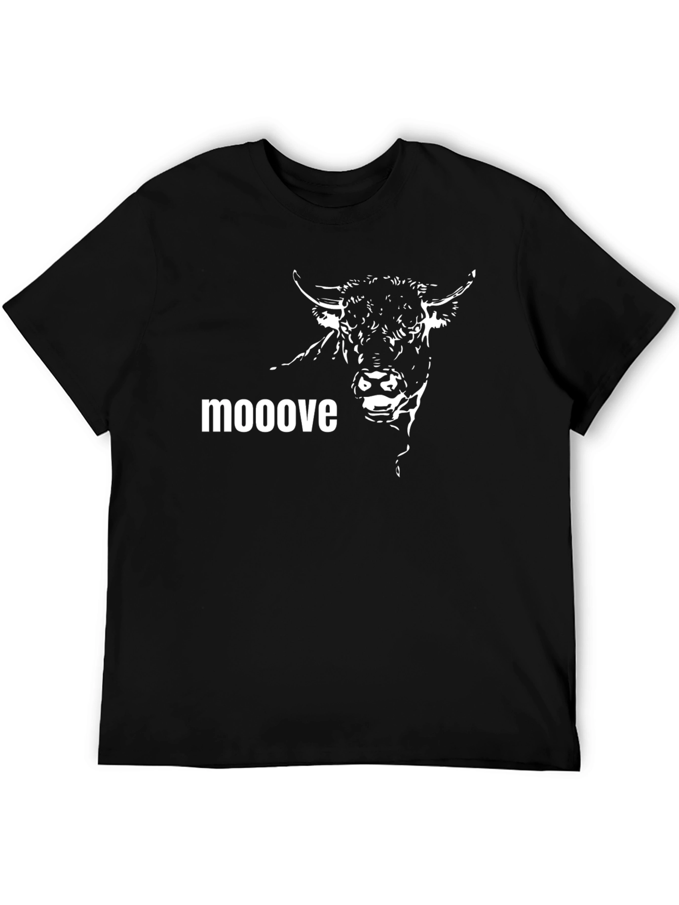 Black Moooove Graphic T-Shirt - Black Cotton Bull Tee view 5