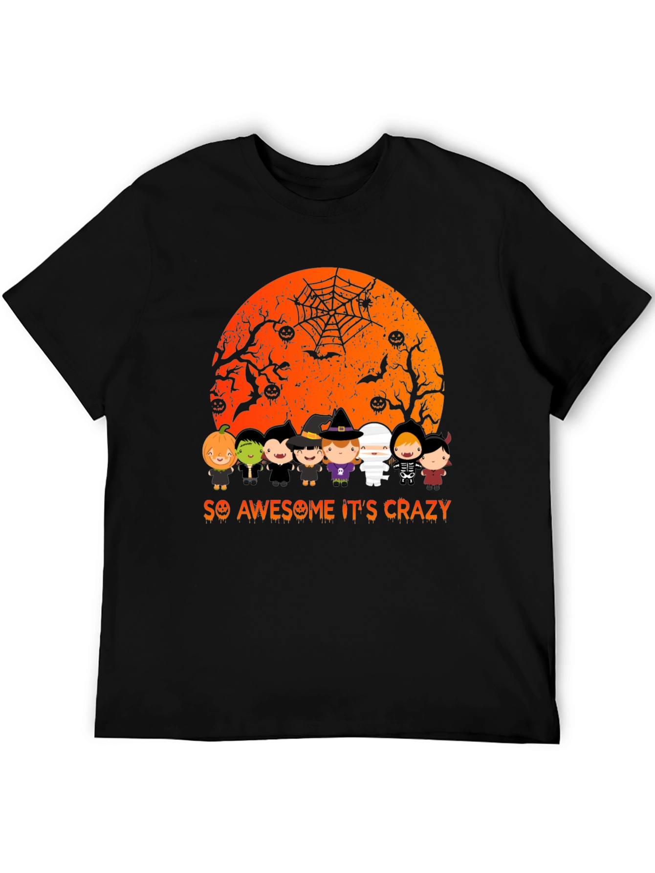 Black Halloween Kids T-Shirt - So Awesome It's Crazy view 5