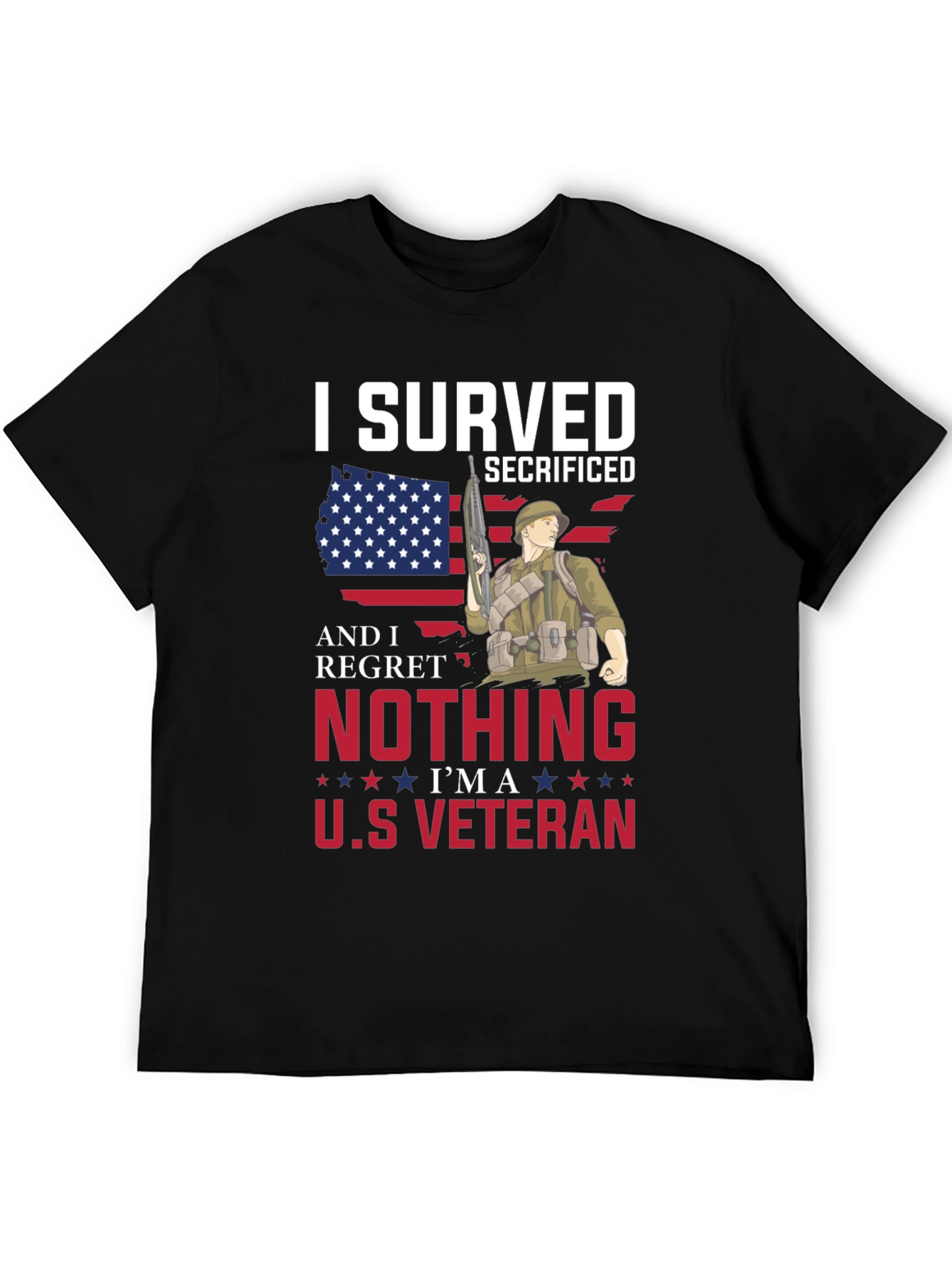 I Served Veteran Graphic T-Shirt - Patriotic Pride - 5