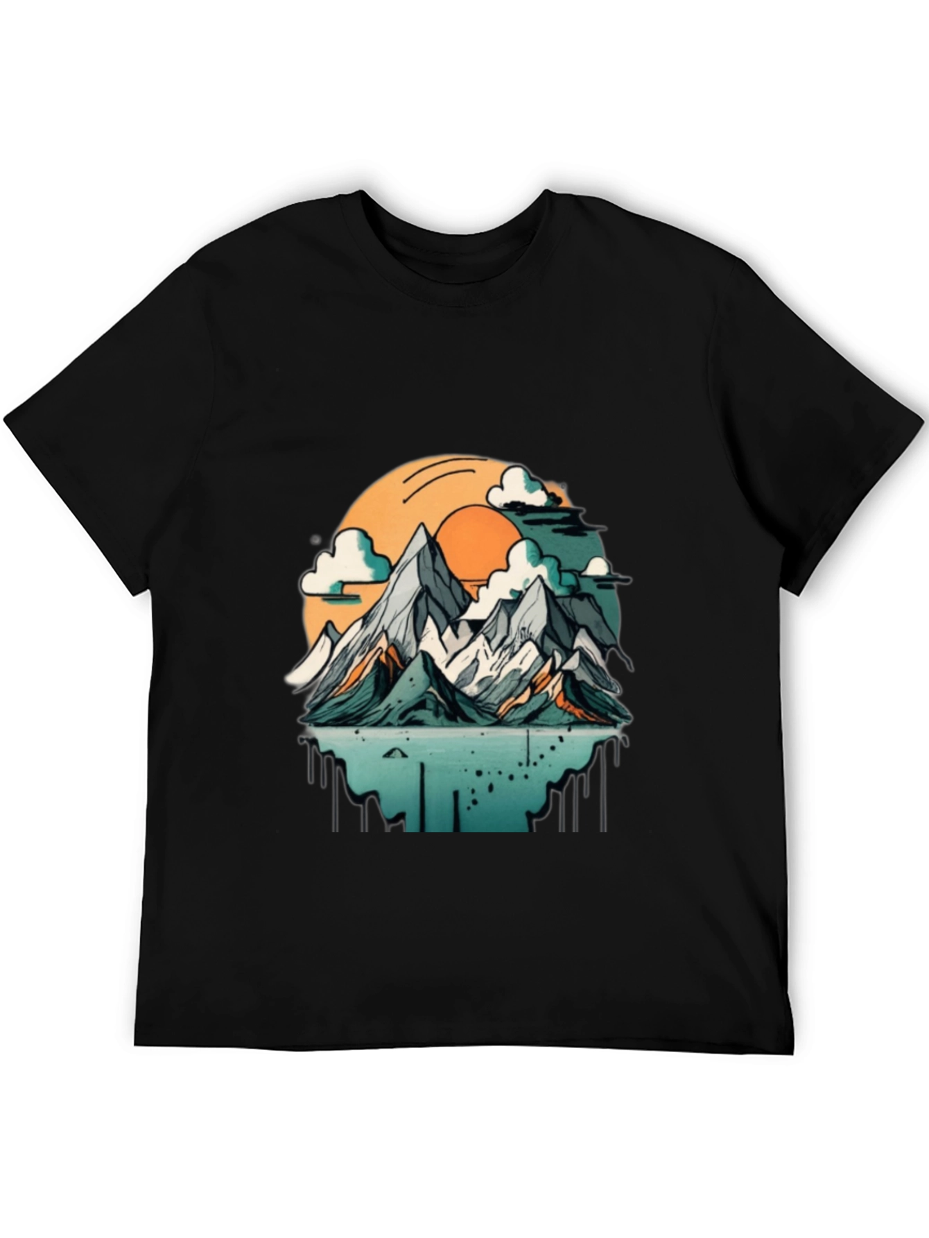 Black Mountain Sunset Graphic T-Shirt view 5