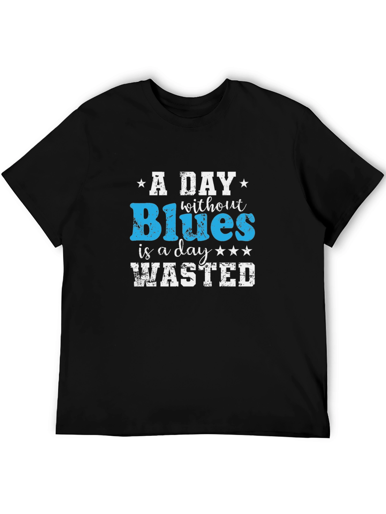 Black Blues Music Lover T-Shirt - A Day Without Blues view 5