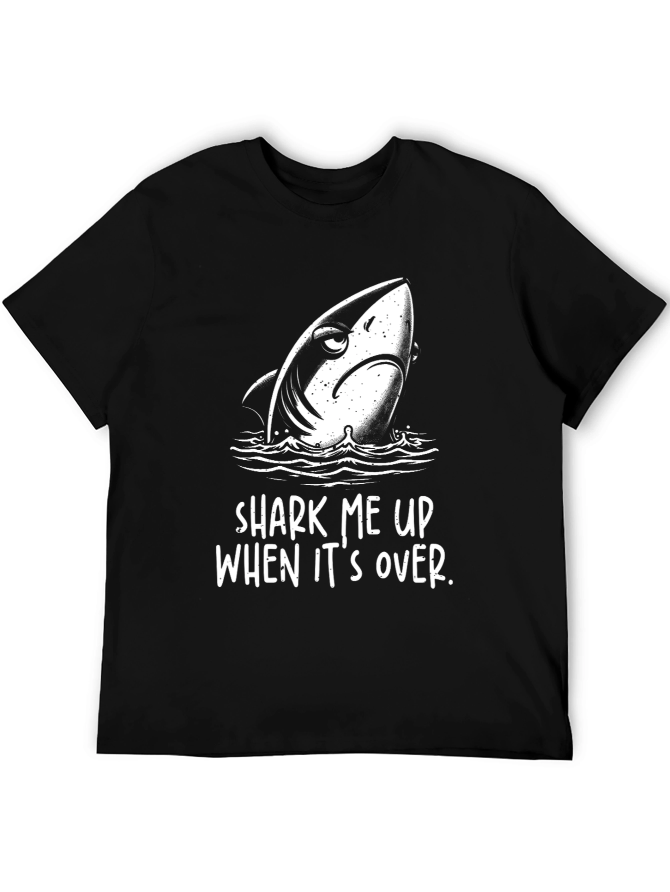 Black Shark Me Up T-Shirt - Funny Graphic Tee view 5