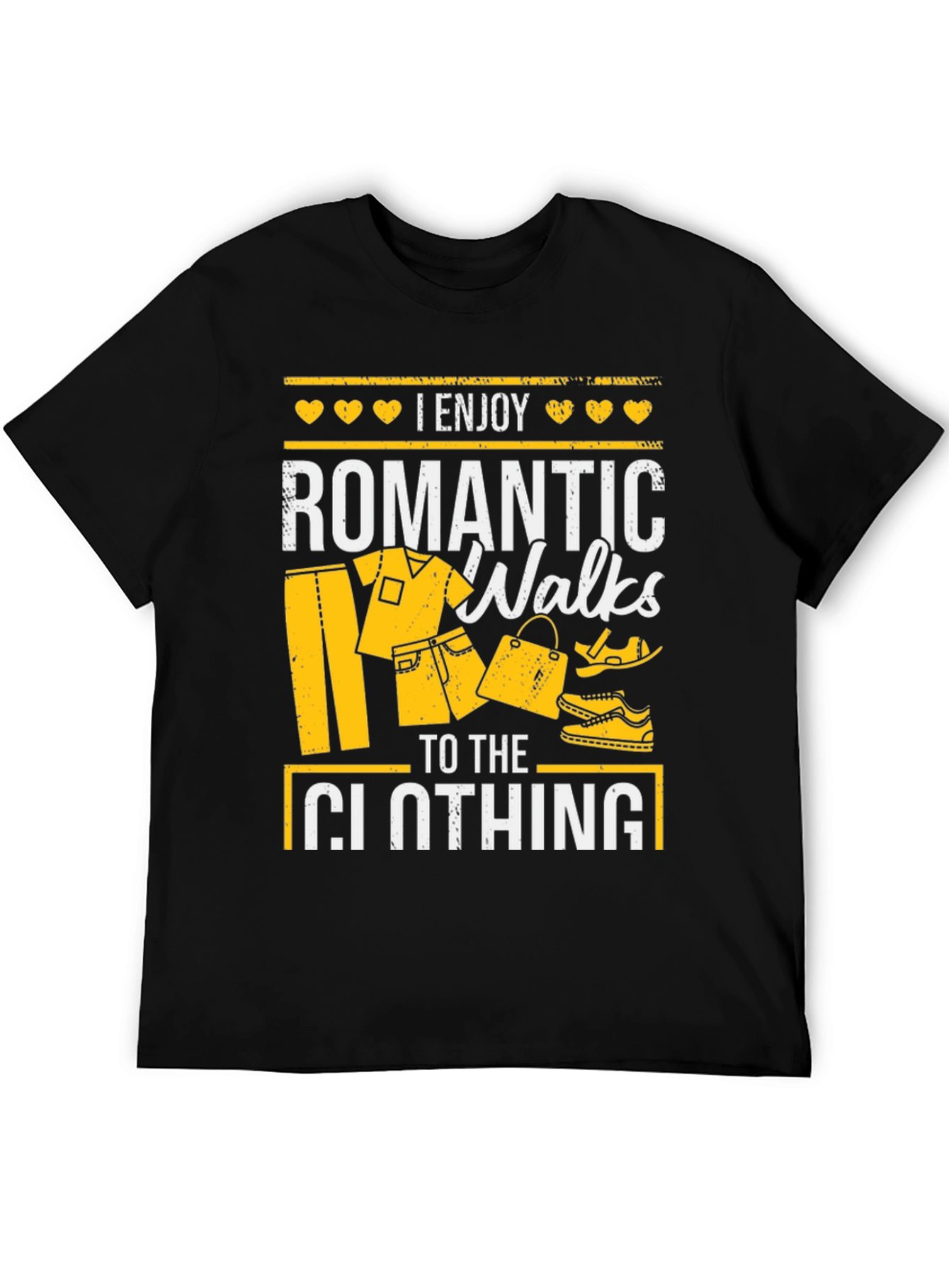 Black Romantic Walks to Clothing T-Shirt view 5
