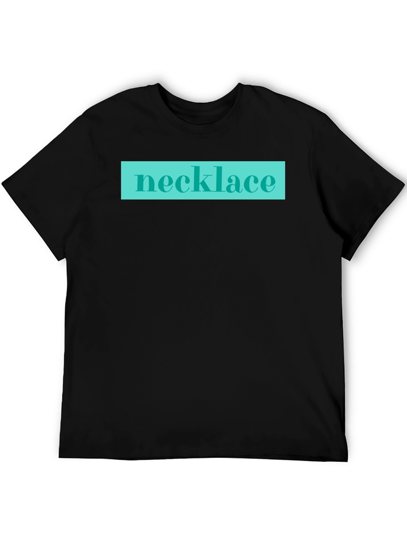 Black Necklace Graphic Tee - Black Casual Shirt view 5