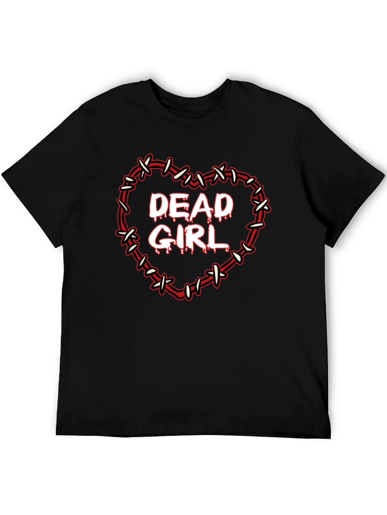 Black Dead Girl Heart Graphic Tee view 5